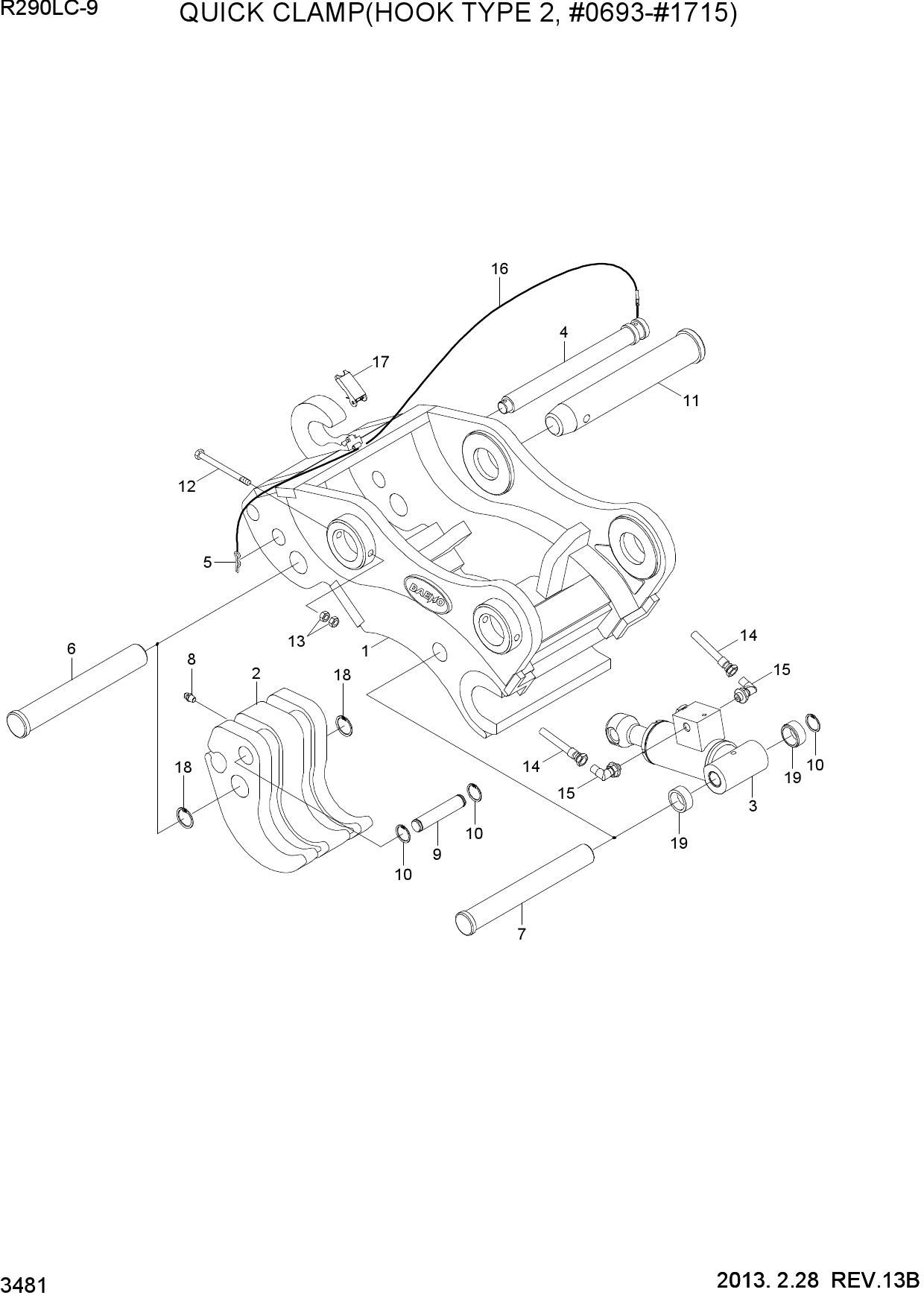 QUICK CLAMP(HOOK TYPE 2, #0693-#1715)