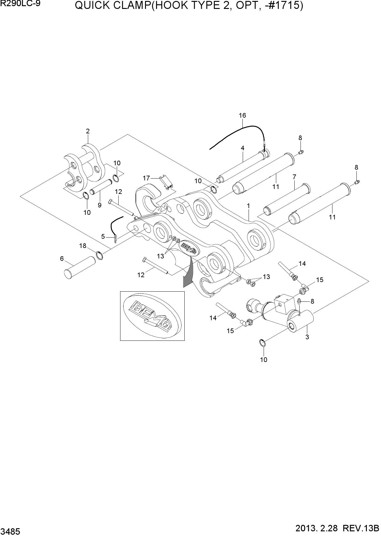 QUICK CLAMP(HOOK TYPE 2, OPT, -#1715)
