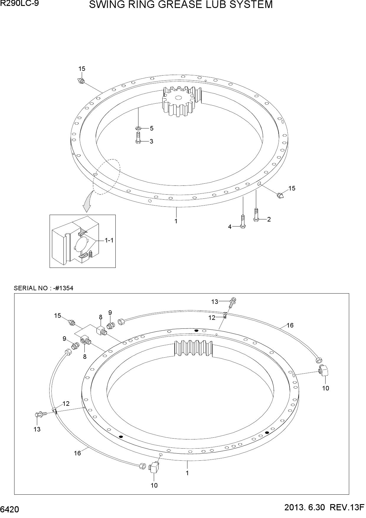 SWING RING GREASE LUB SYSTEM