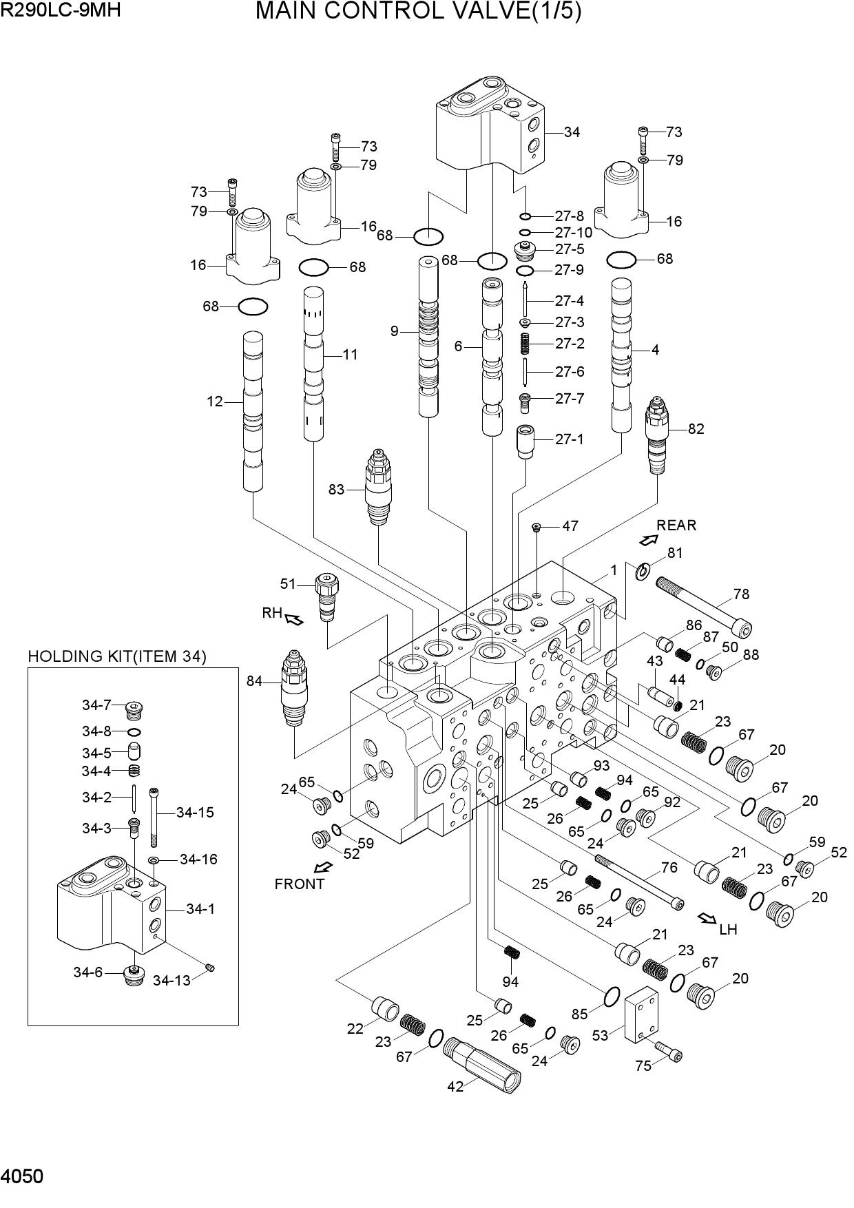 MAIN CONTROL VALVE(1/5, -#0002)