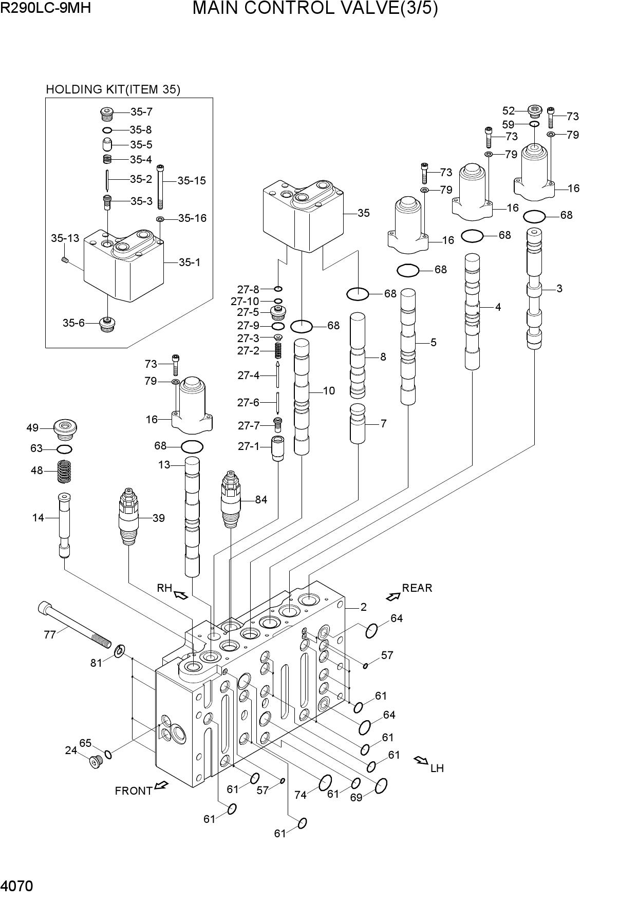 MAIN CONTROL VALVE(3/5, -#0002)