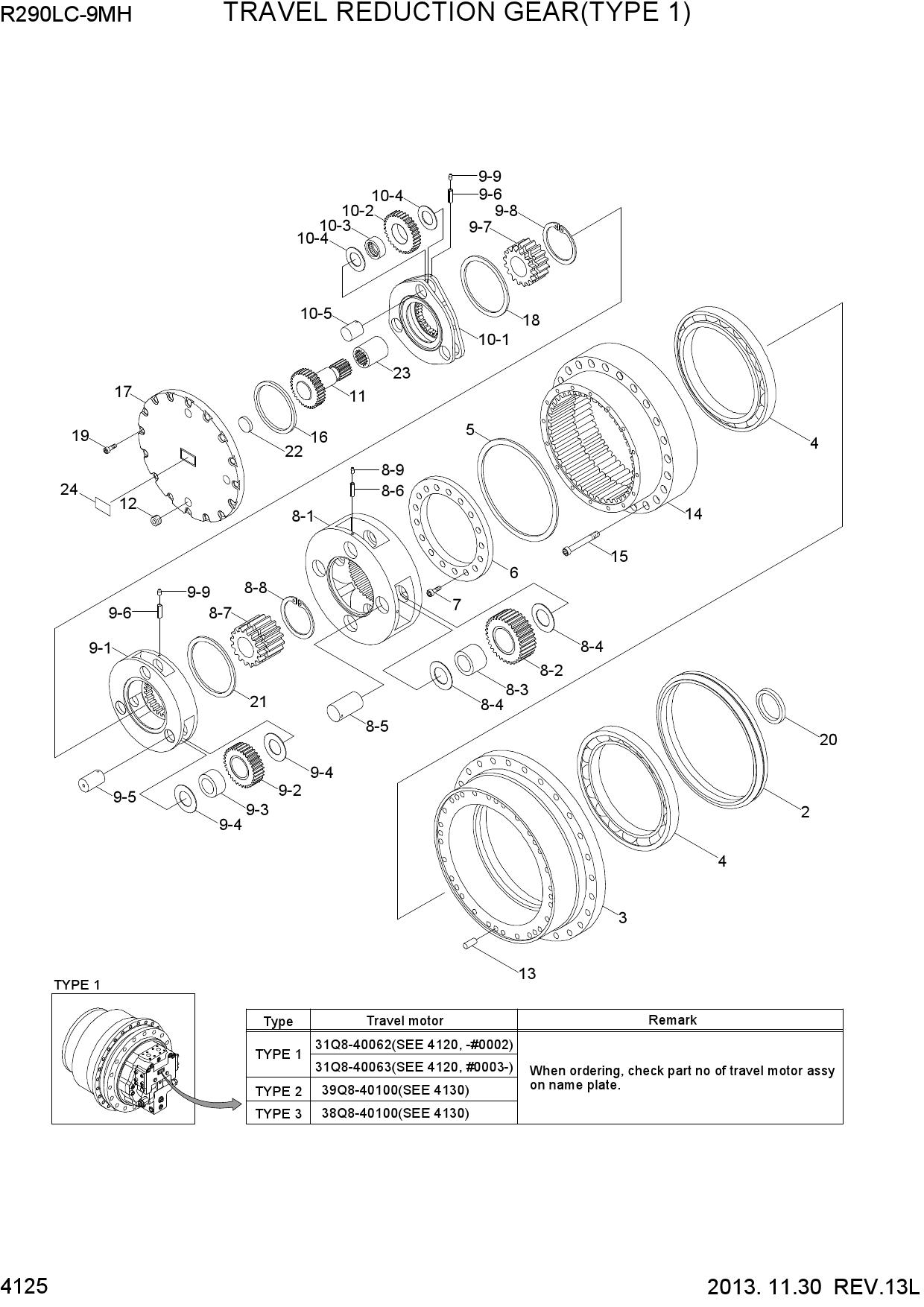 TRAVEL REDUCTION GEAR(TYPE 1)