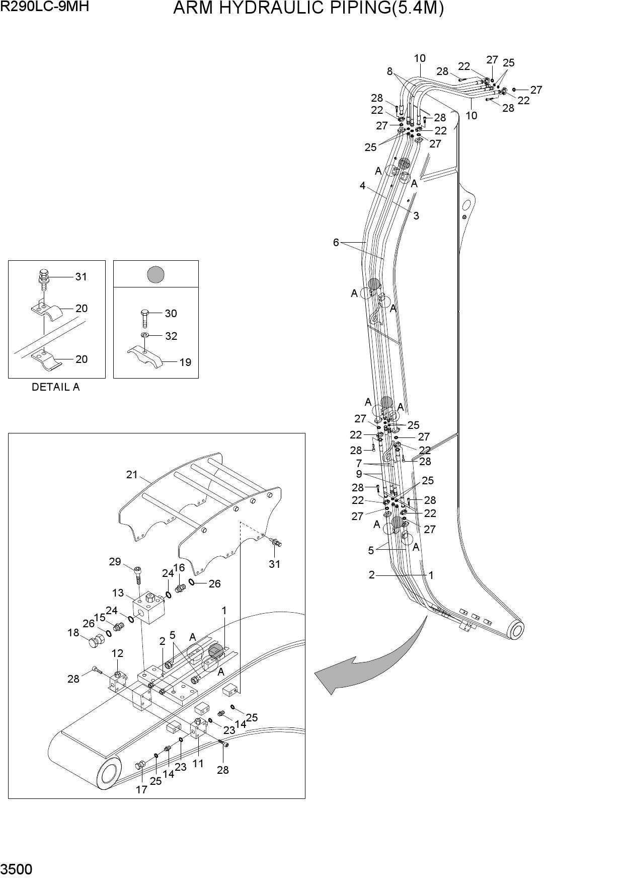 ARM HYDRAULIC PIPING(5.4M)