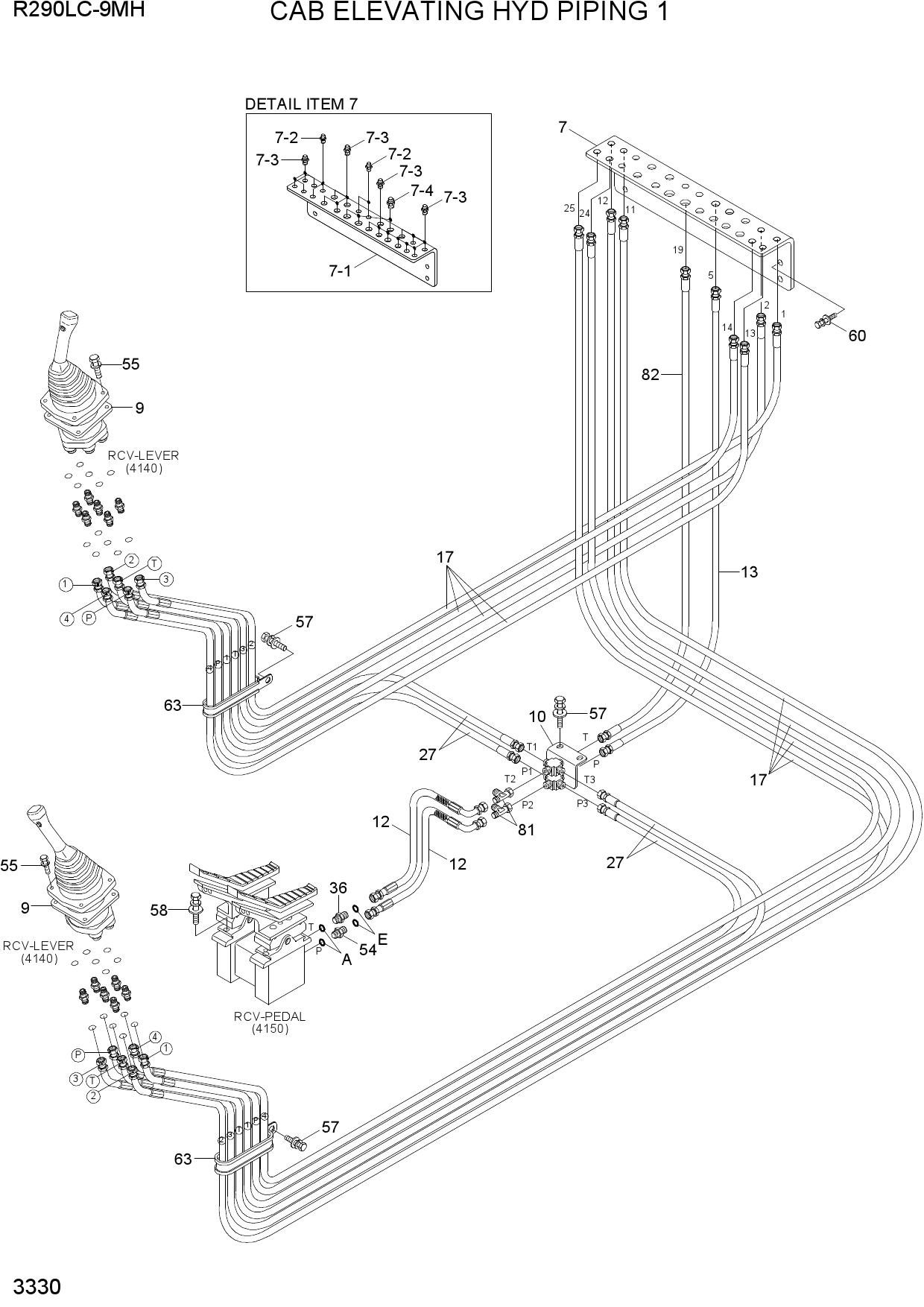 CAB ELEVATING HYD PIPING 1