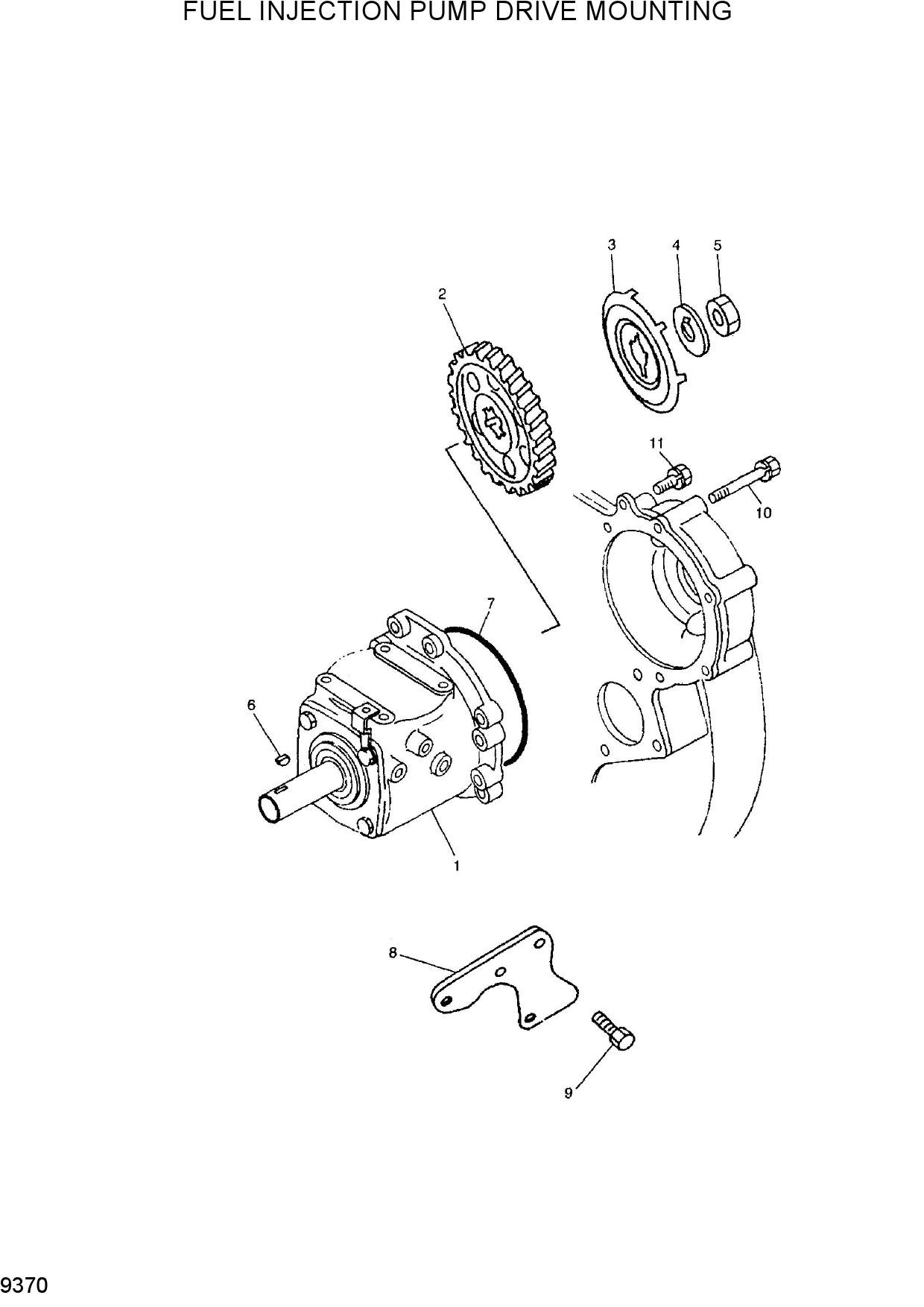 FUEL INJECTION PUMP DRIVE MOUNTING