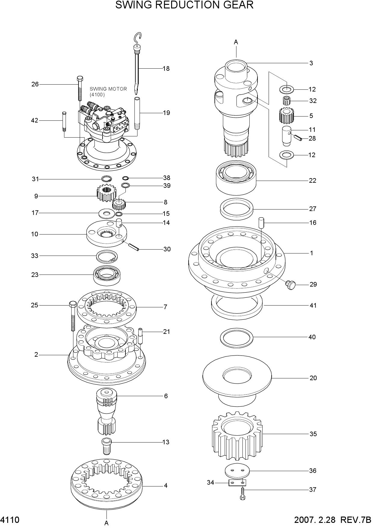 SWING REDUCTION GEAR