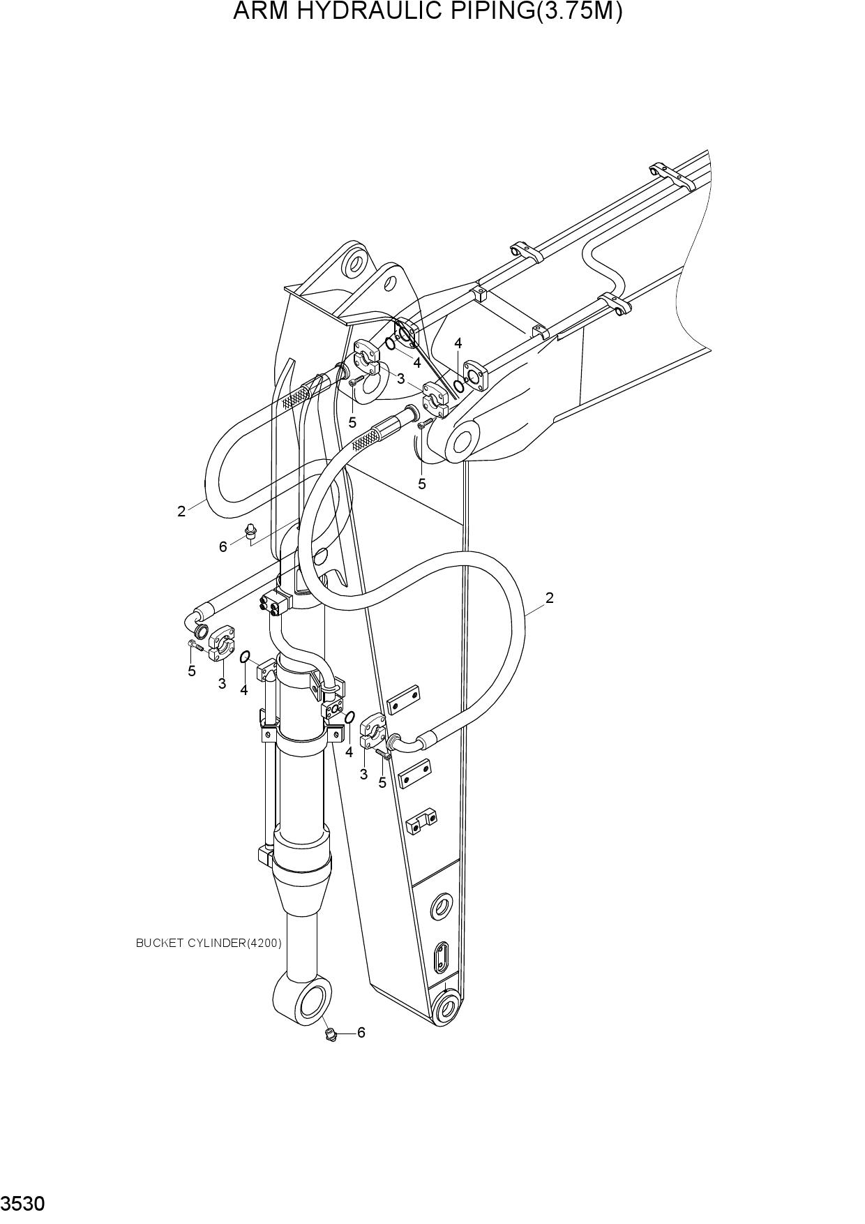 ARM HYDRAULIC PIPING(3.75M)