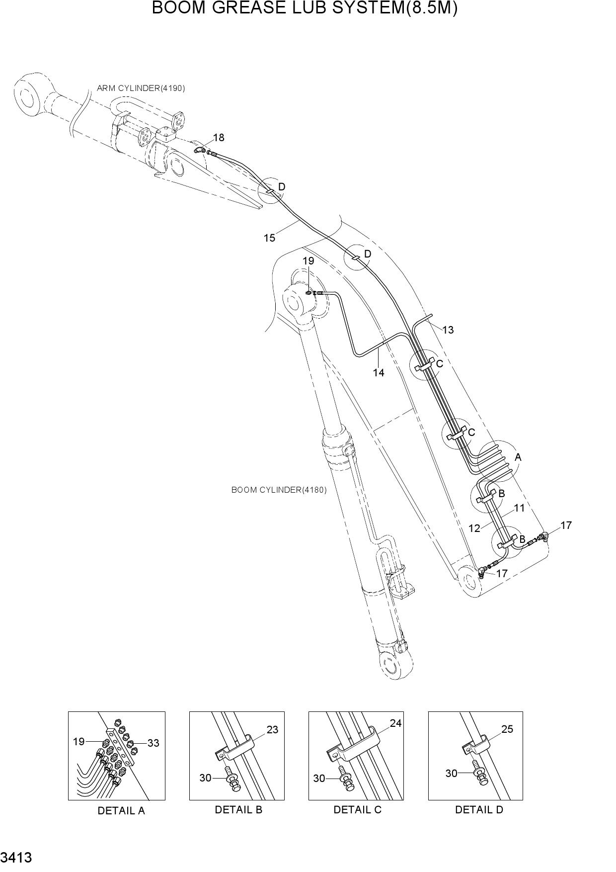 BOOM GREASE LUB SYSTEM(8.5M)