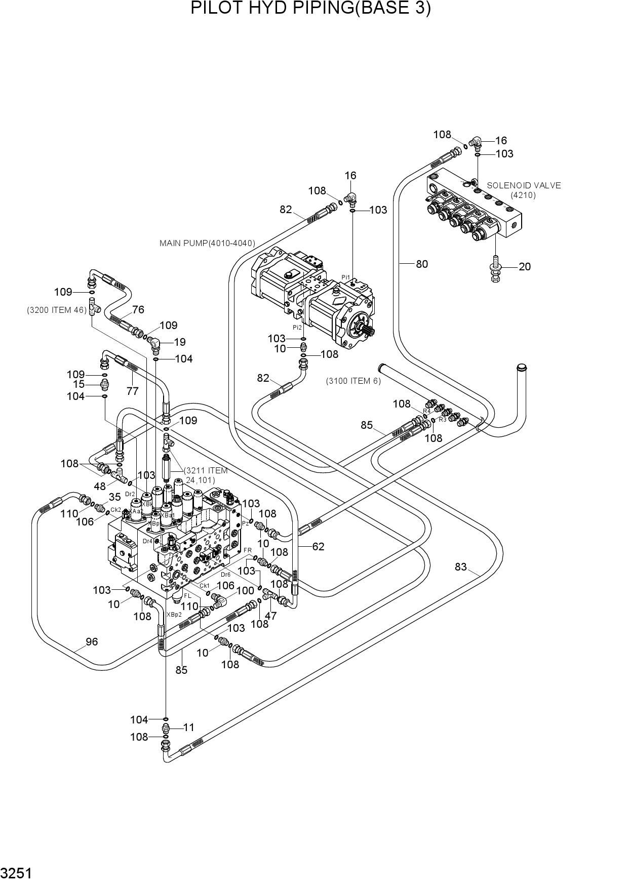 PILOT HYD PIPING(BASE 3)
