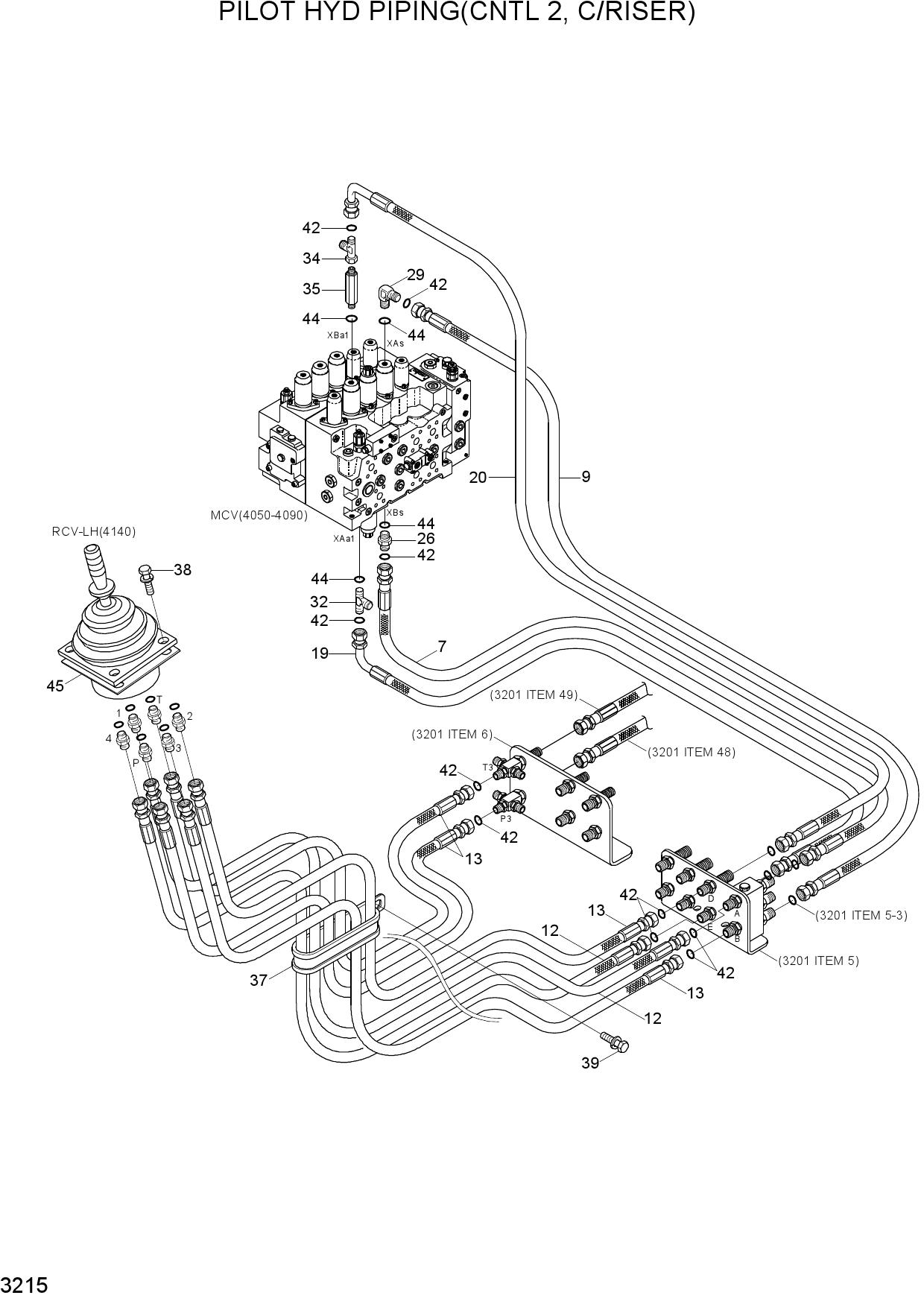 PILOT HYD PIPING(CNTL 2, C/RISER)
