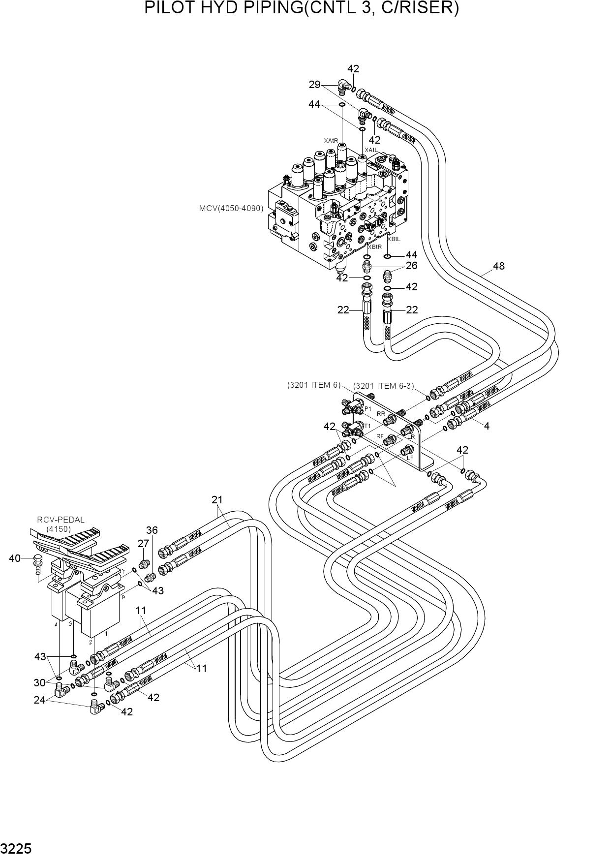 PILOT HYD PIPING(CNTL 3, C/RISER)