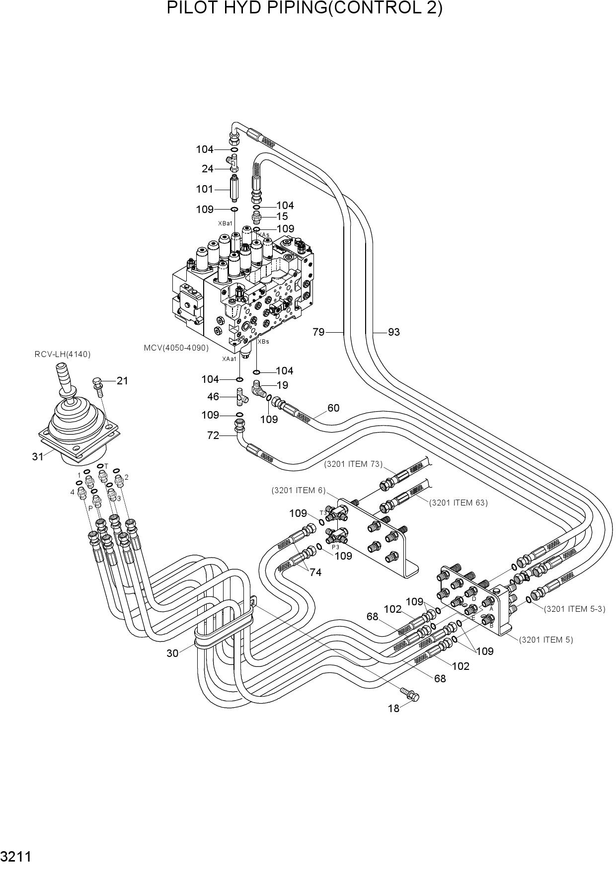 PILOT HYD PIPING(CONTROL 2)