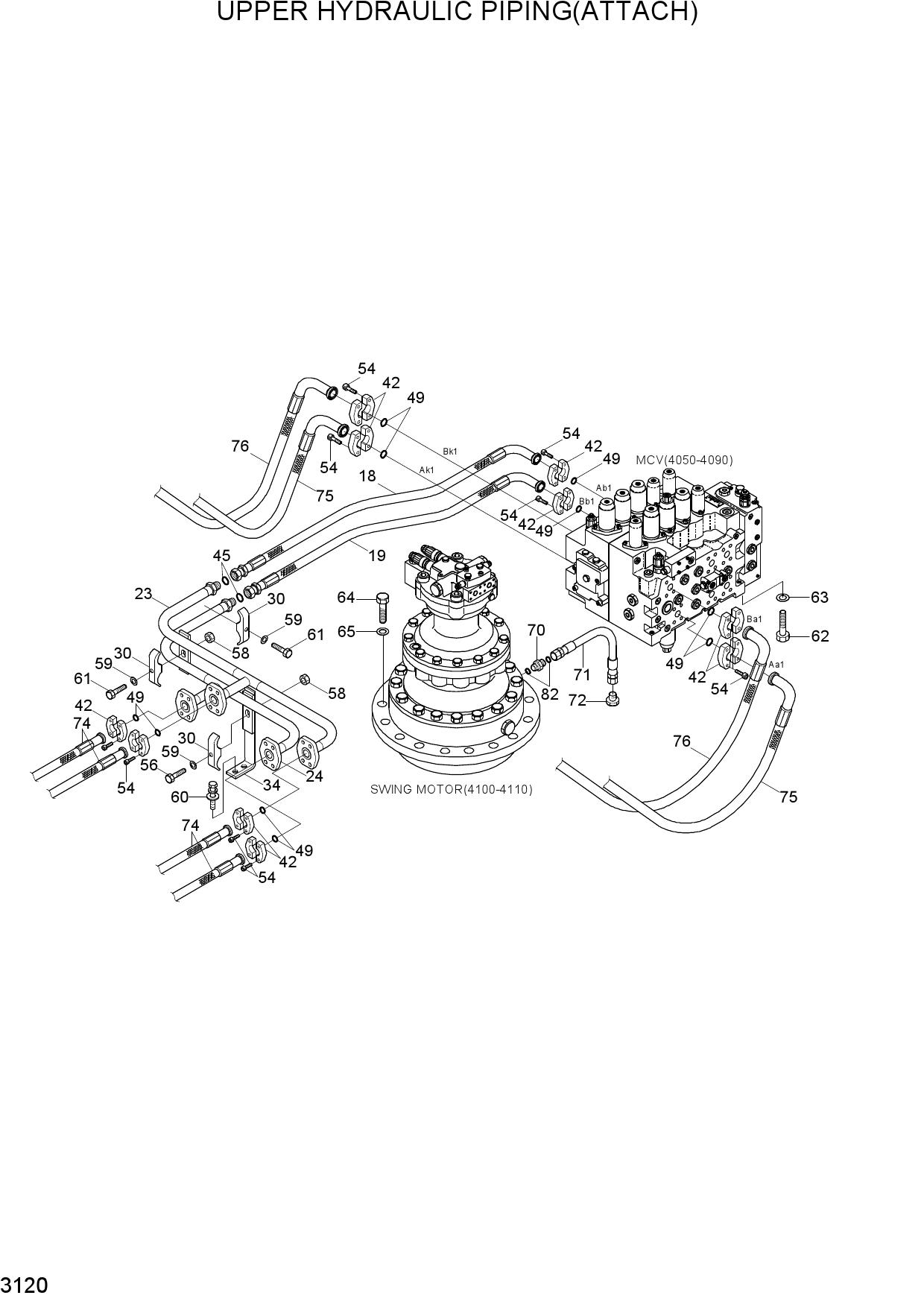 UPPER HYDRAULIC PIPING(ATTACH)