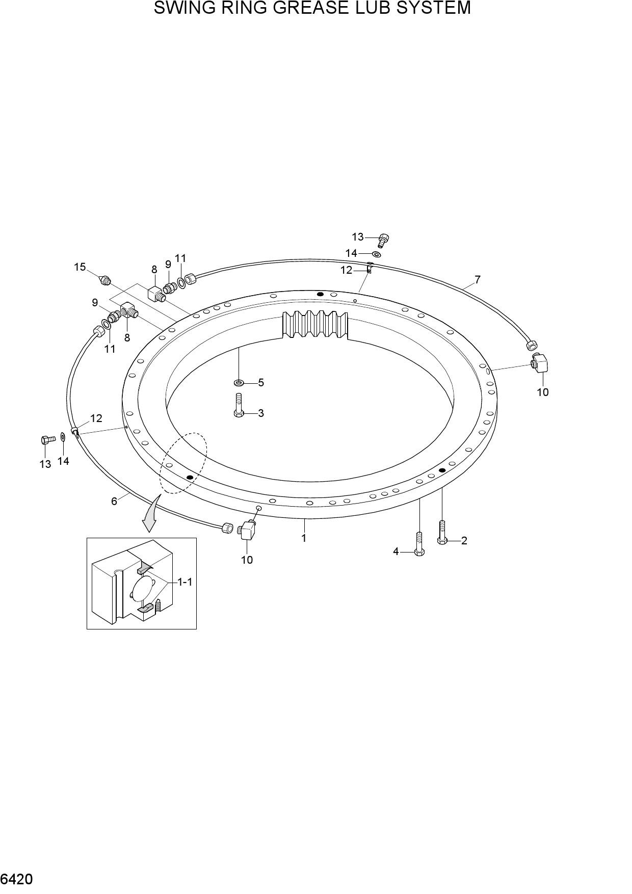 SWING RING GREASE LUB SYSTEM
