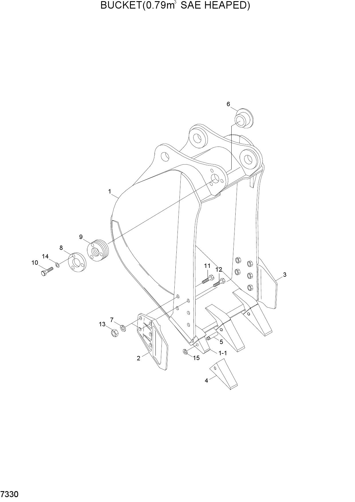 BUCKET(0.79M3 SAE HEAPED)