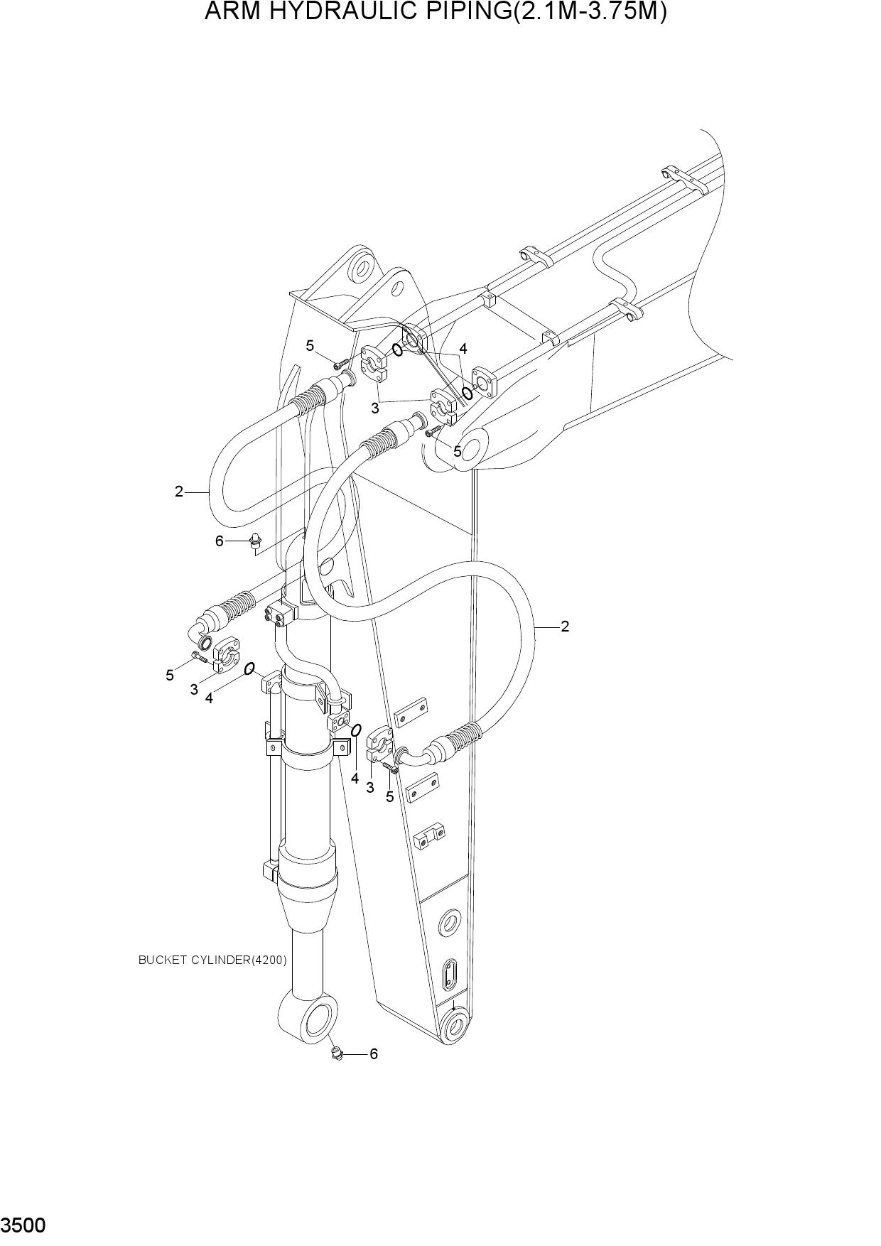 ARM HYDRAULIC PIPING(2.1M-3.75M)