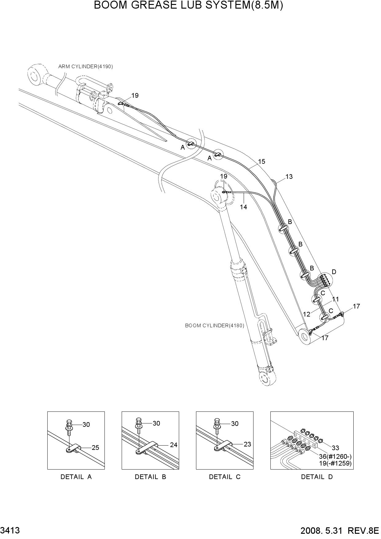 BOOM GREASE LUB SYSTEM(8.5M)