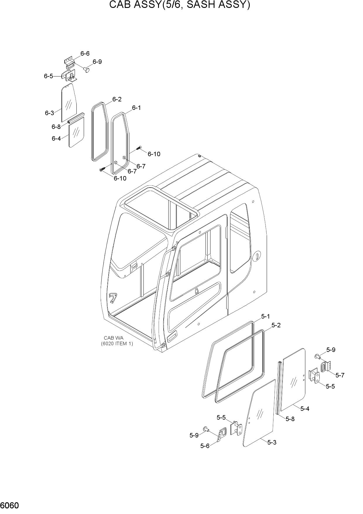 CAB ASSY(5/6, SASH ASSY)