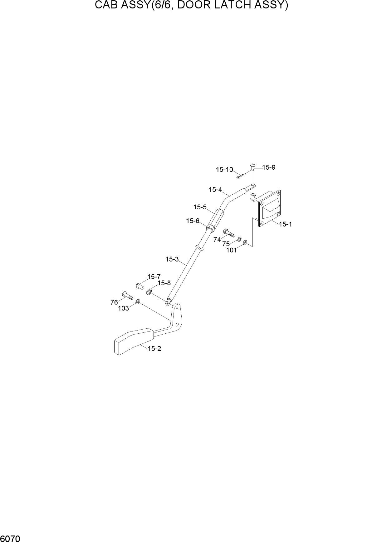 CAB ASSY(6/6, DOOR LATCH ASSY)