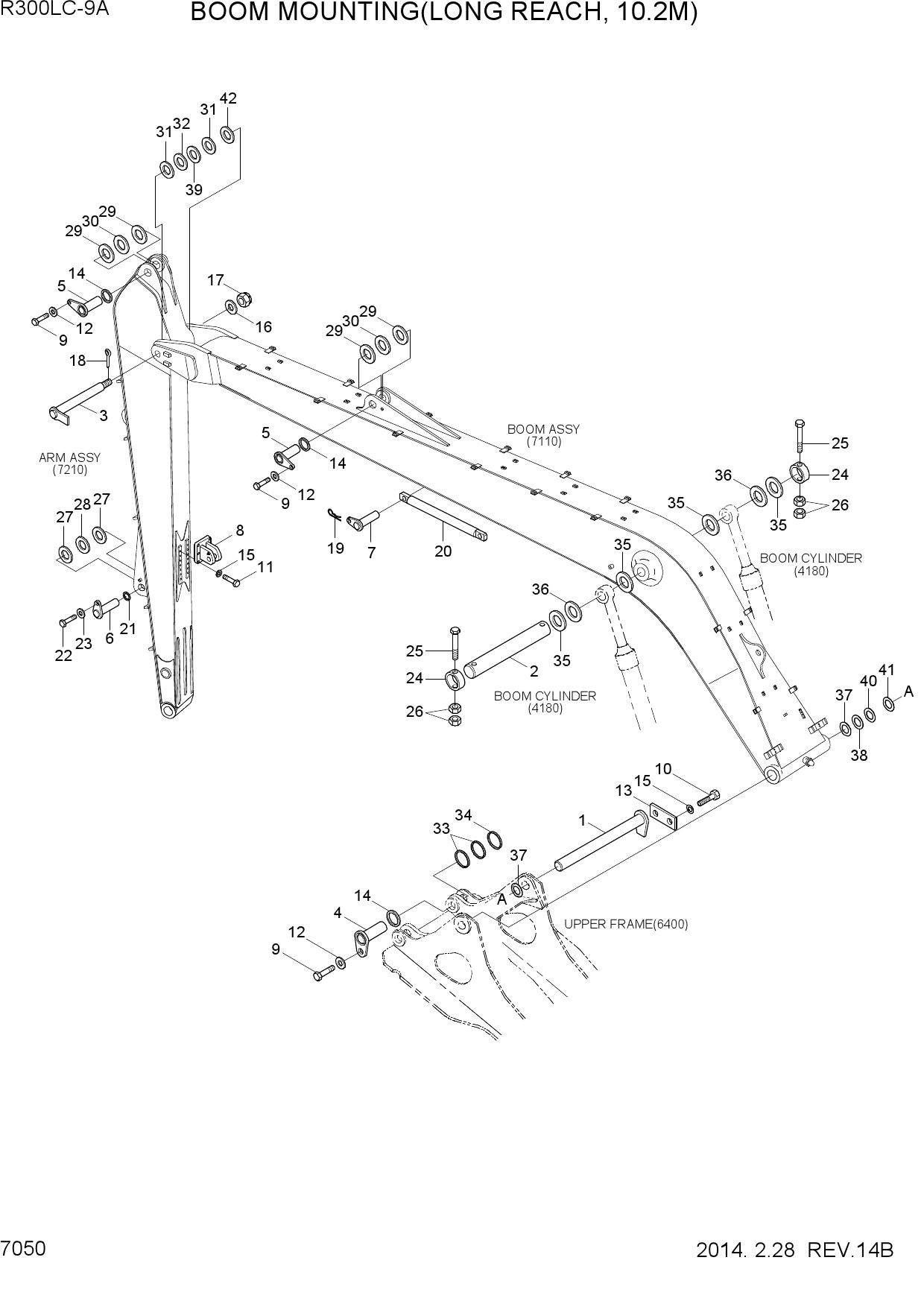 BOOM MOUNTING(LONG REACH, 10.2M)