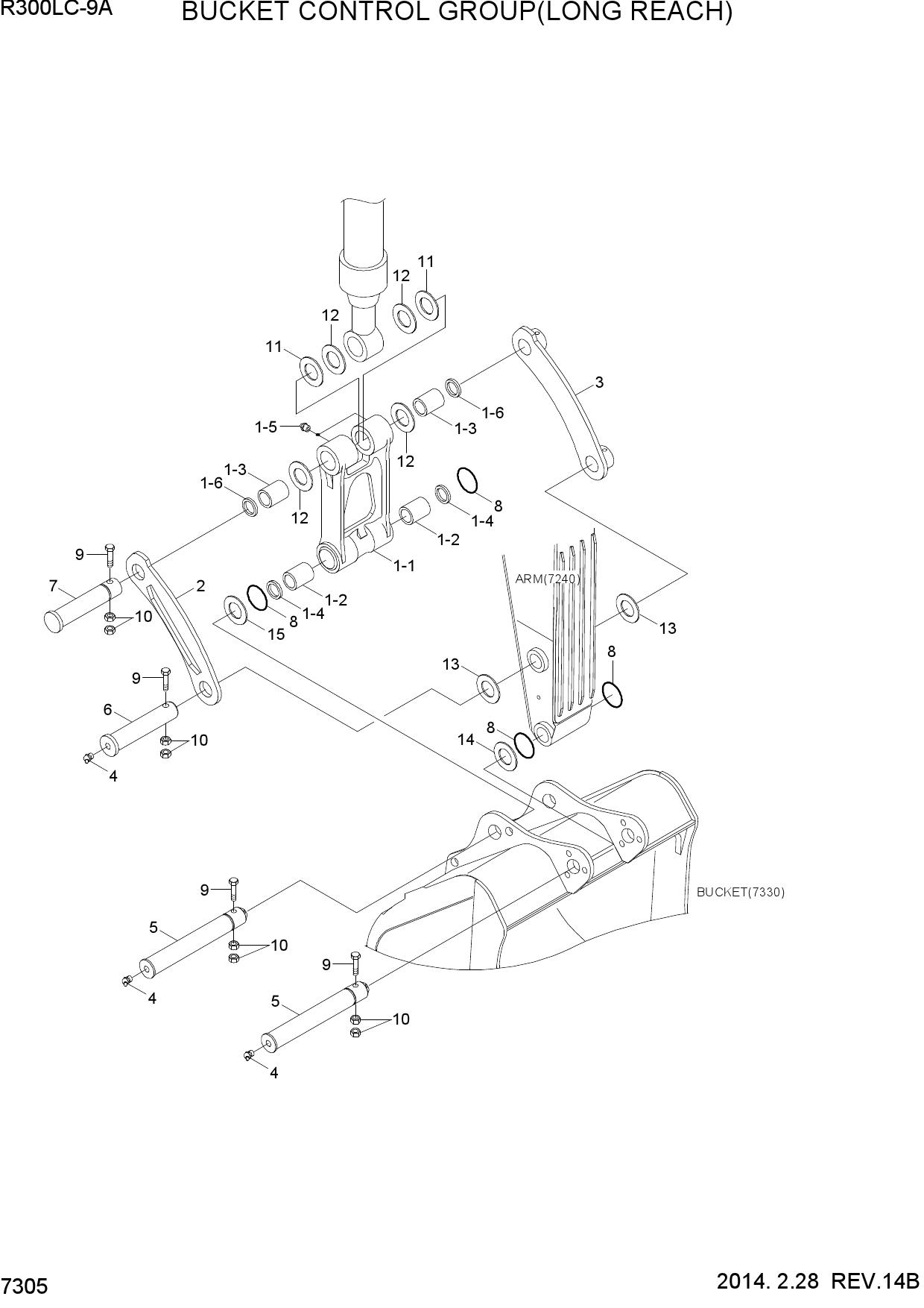 BUCKET CONTROL GROUP(LONG REACH)
