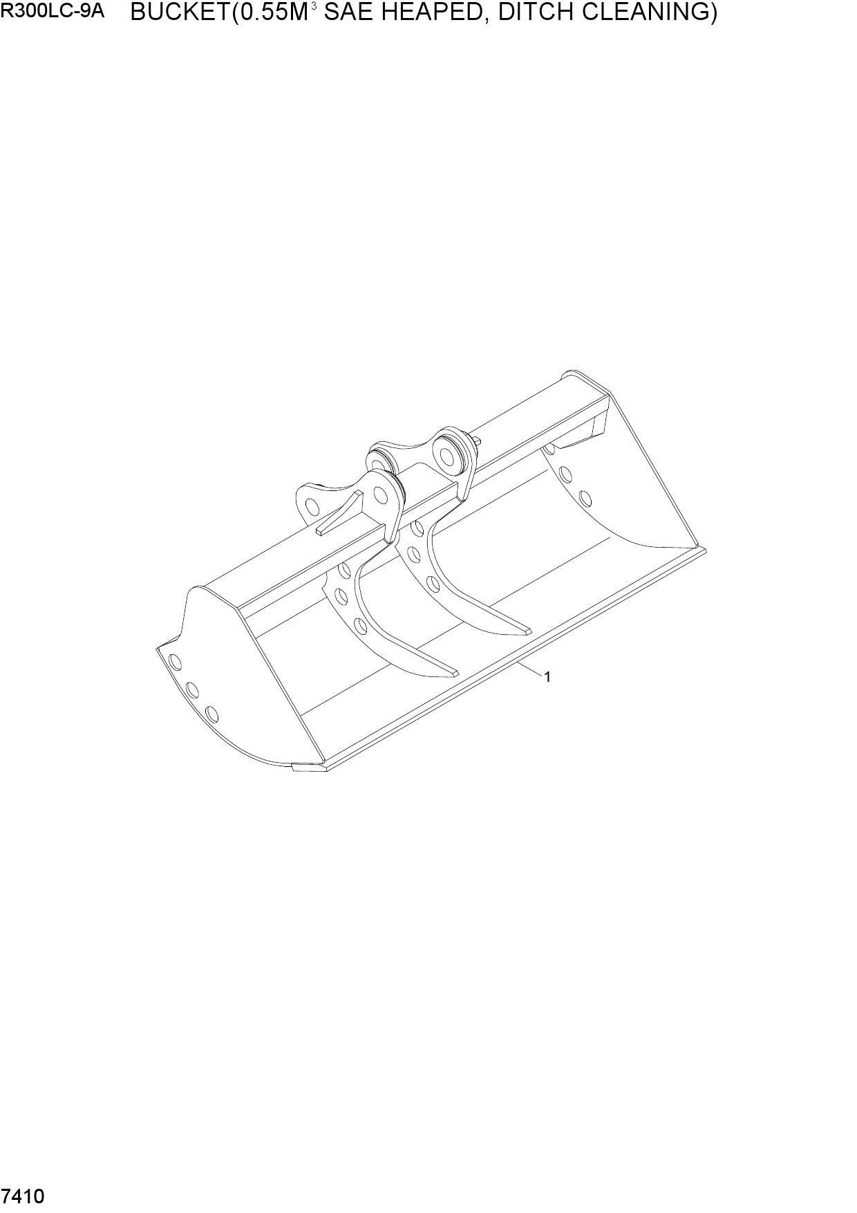 BUCKET(0.55M3 SAE HEAPED,DITCH CLEANING)