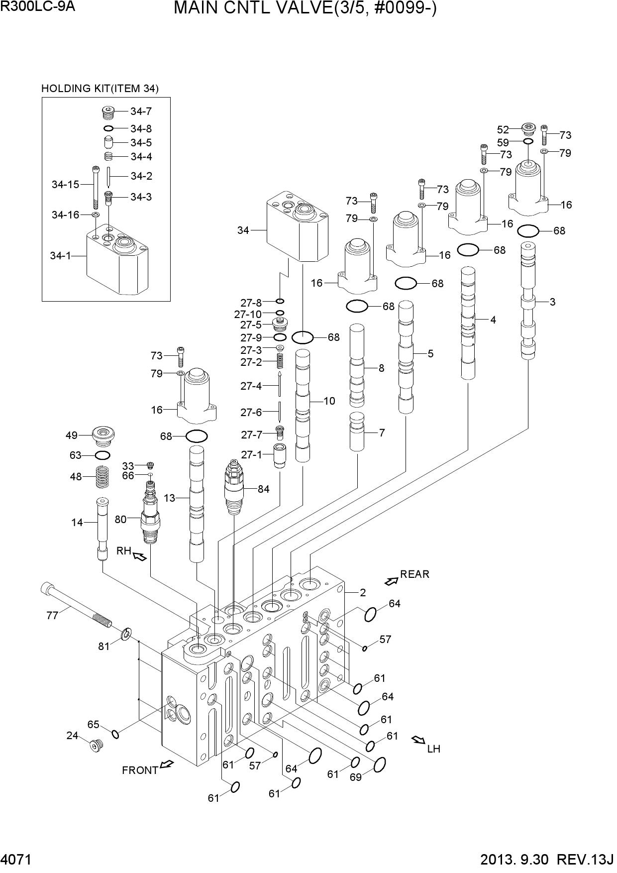 MAIN CONTROL VALVE(3/5, #0099-)