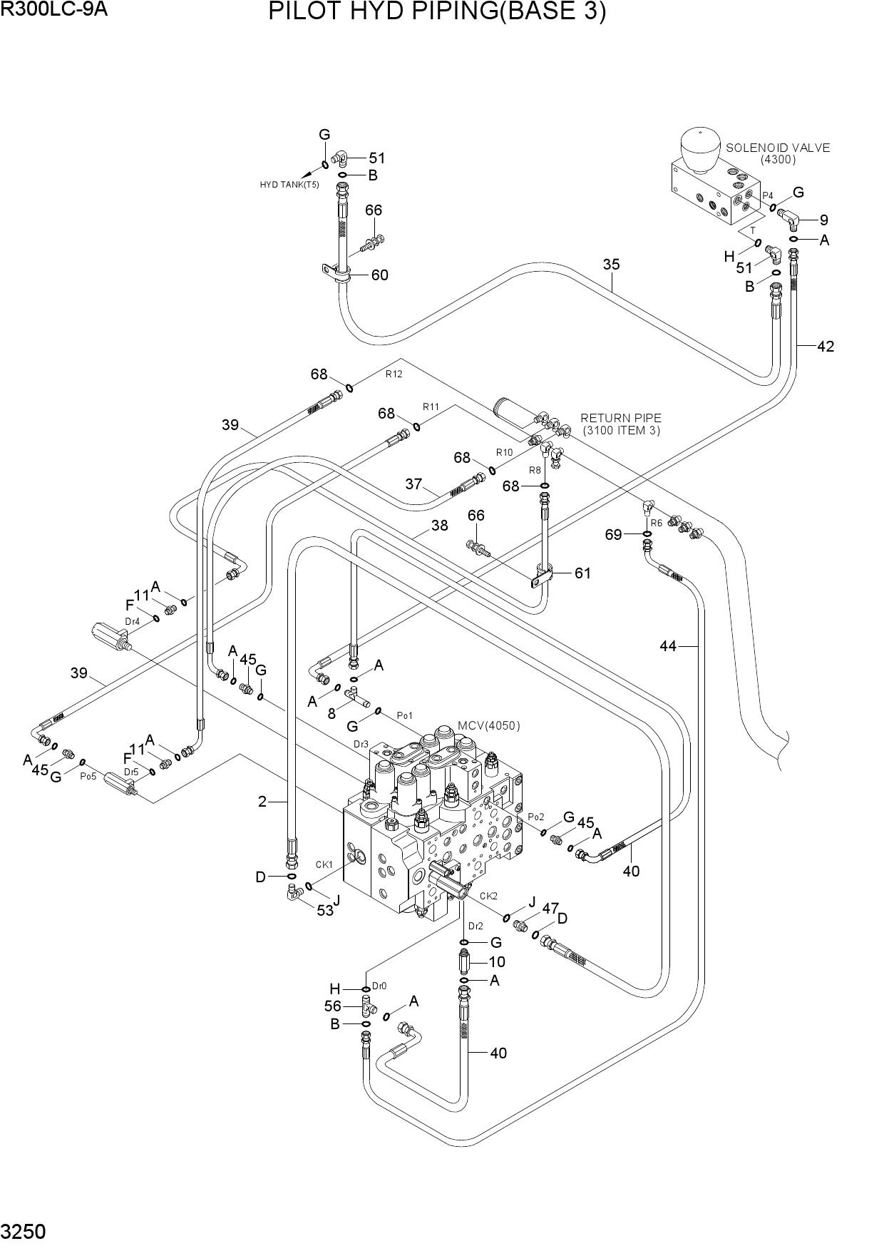 PILOT HYD PIPING(BASE 3)