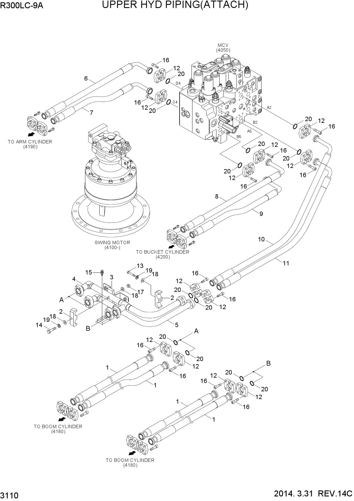 UPPER HYD PIPING(ATTACH)