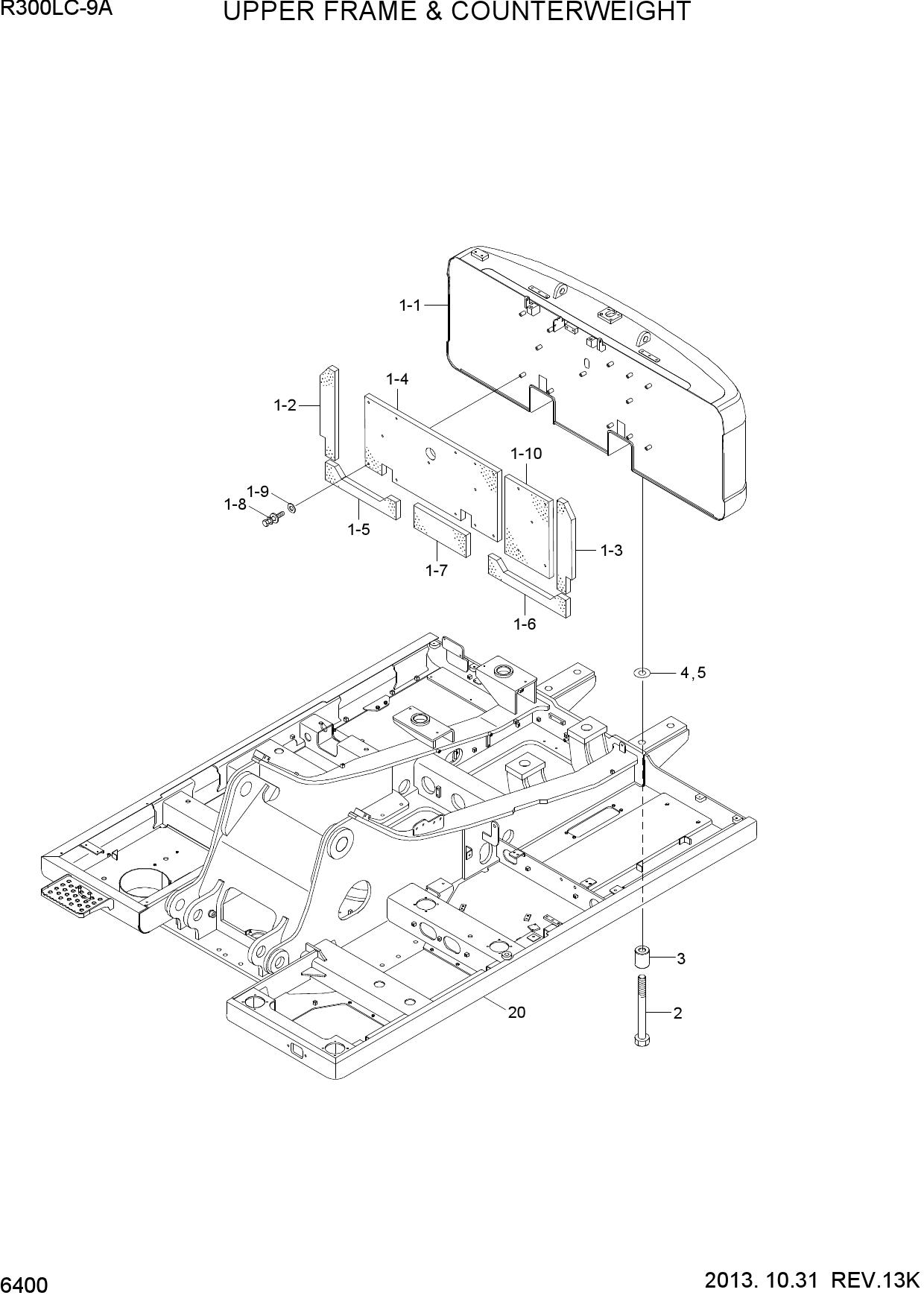 UPPER FRAME & COUNTERWEIGHT