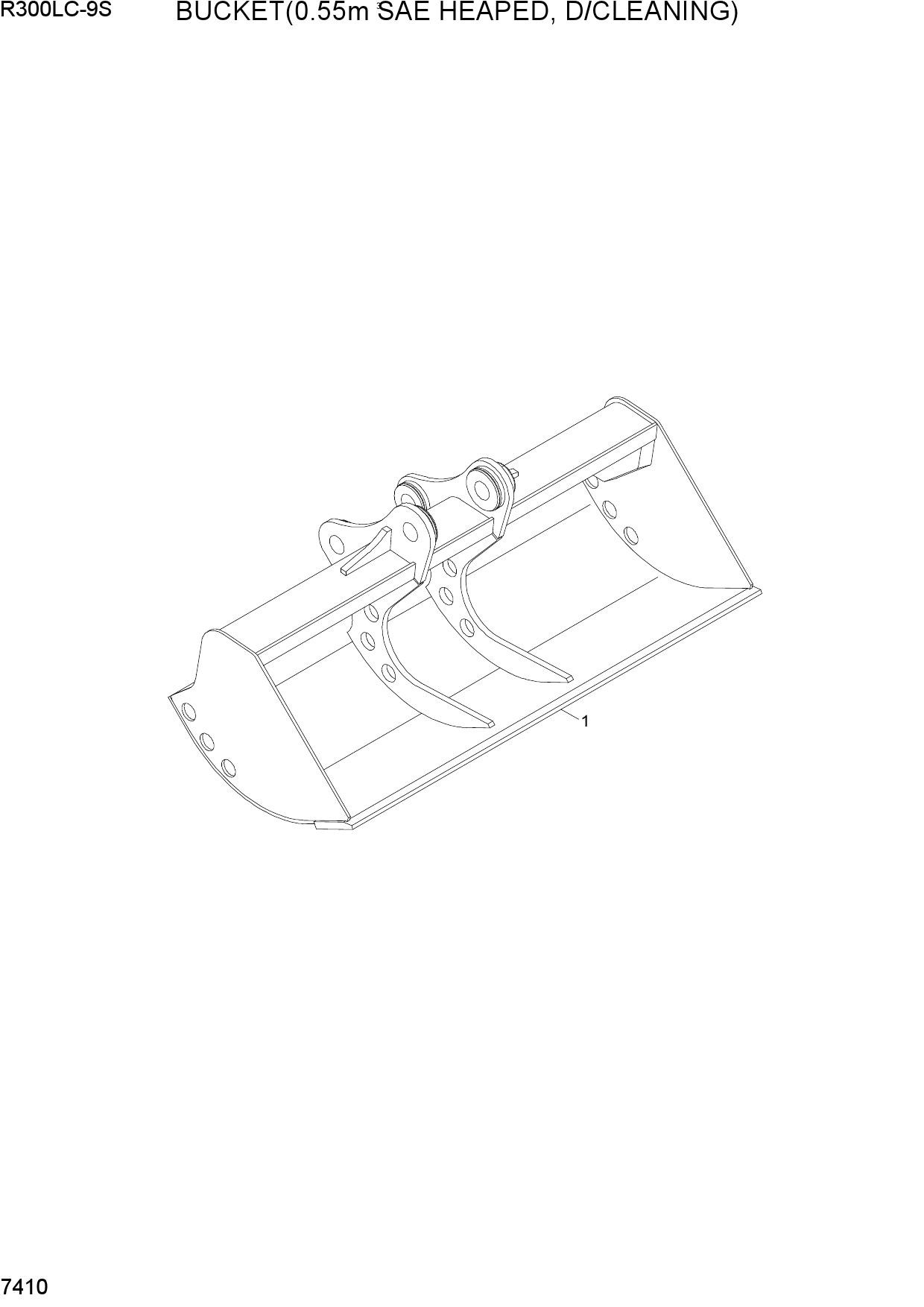 BUCKET(0.55M3 SAE HEAPED, D/CLEANING)