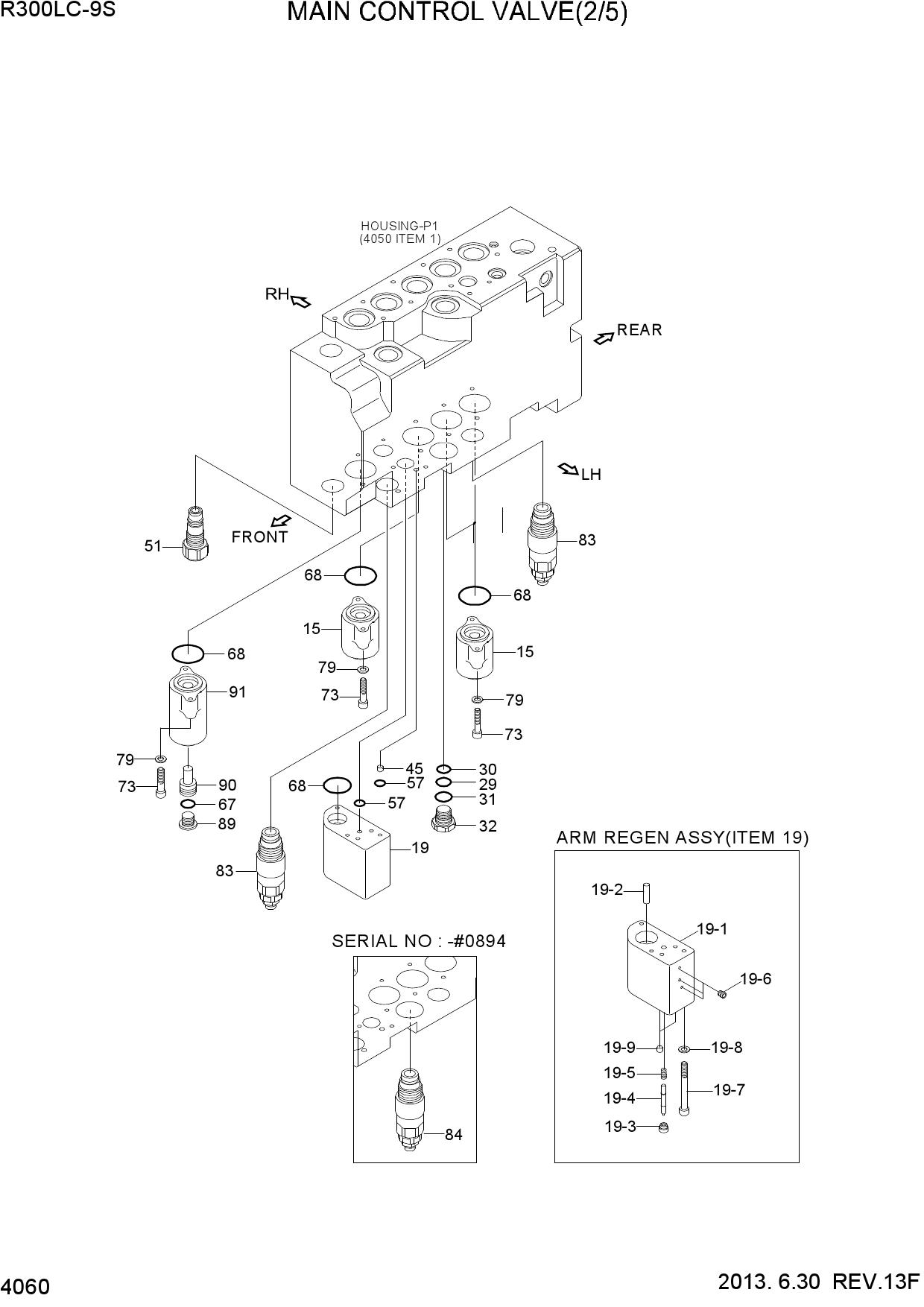 MAIN CONTROL VALVE(2/5, -#1081)