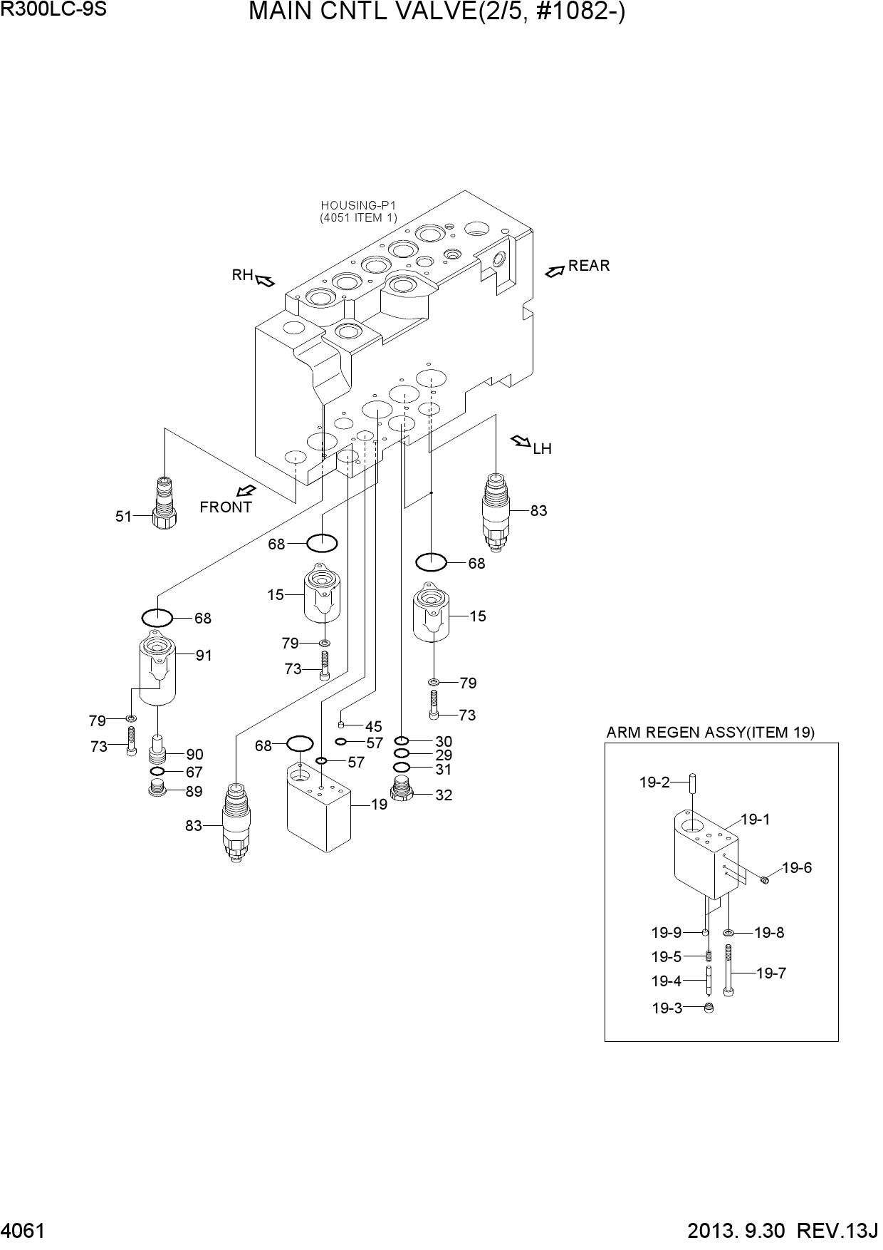 MAIN CONTROL VALVE(2/5, #1082-)