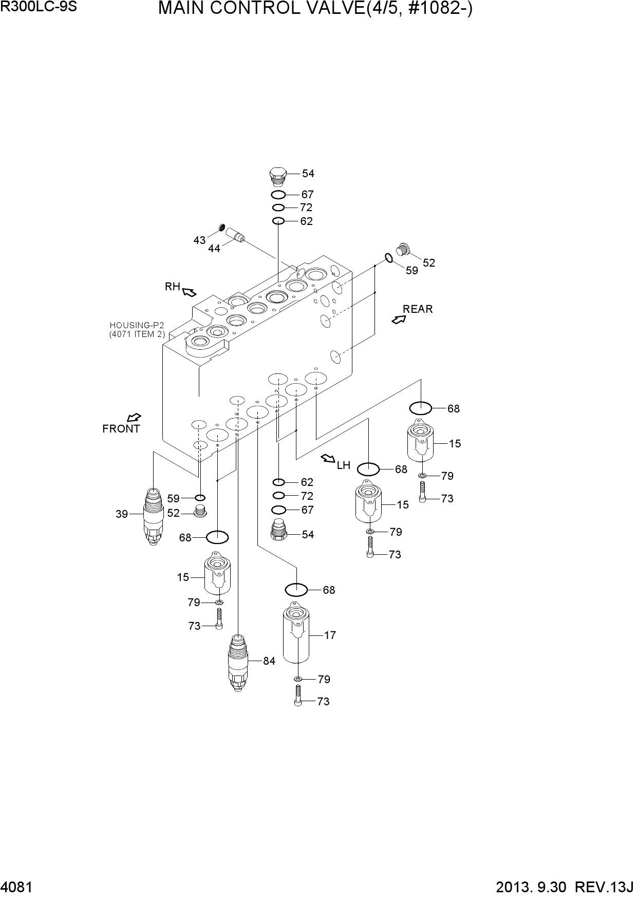 MAIN CONTROL VALVE(4/5, #1082-)