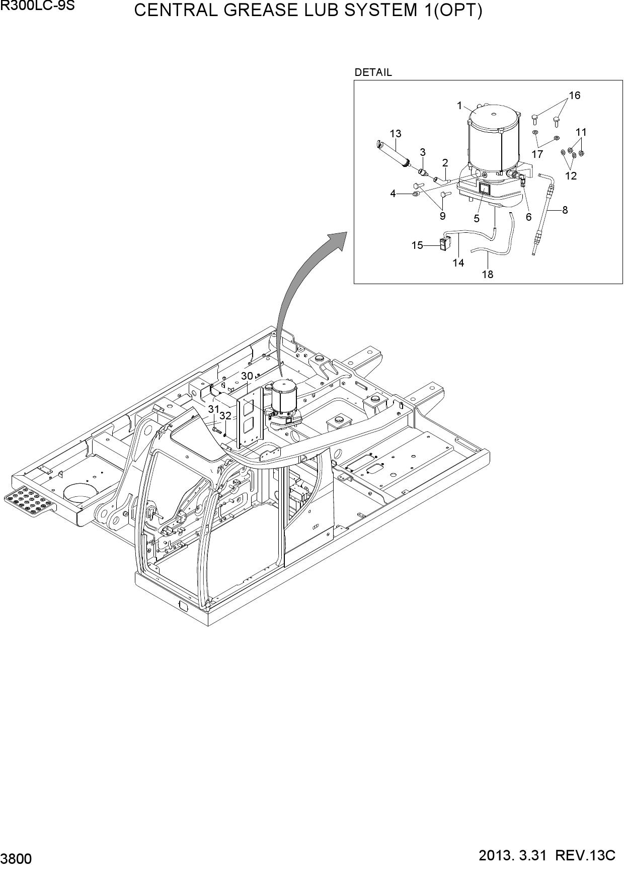 CENTRAL GREASE LUB SYSTEM 1(OPT)