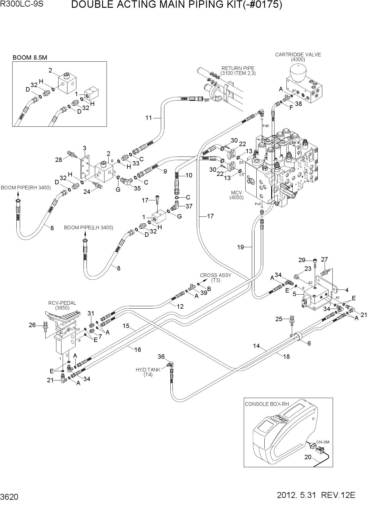 DOUBLE ACTING MAIN PIPING KIT(-#0175)
