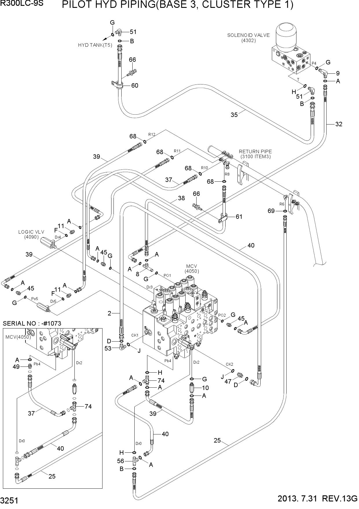 PILOT HYD PIPING(BASE 3, CLUSTER TYPE 1)