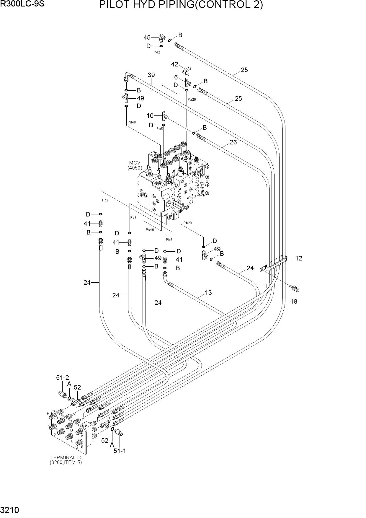 PILOT HYD PIPING(CONTROL 2)