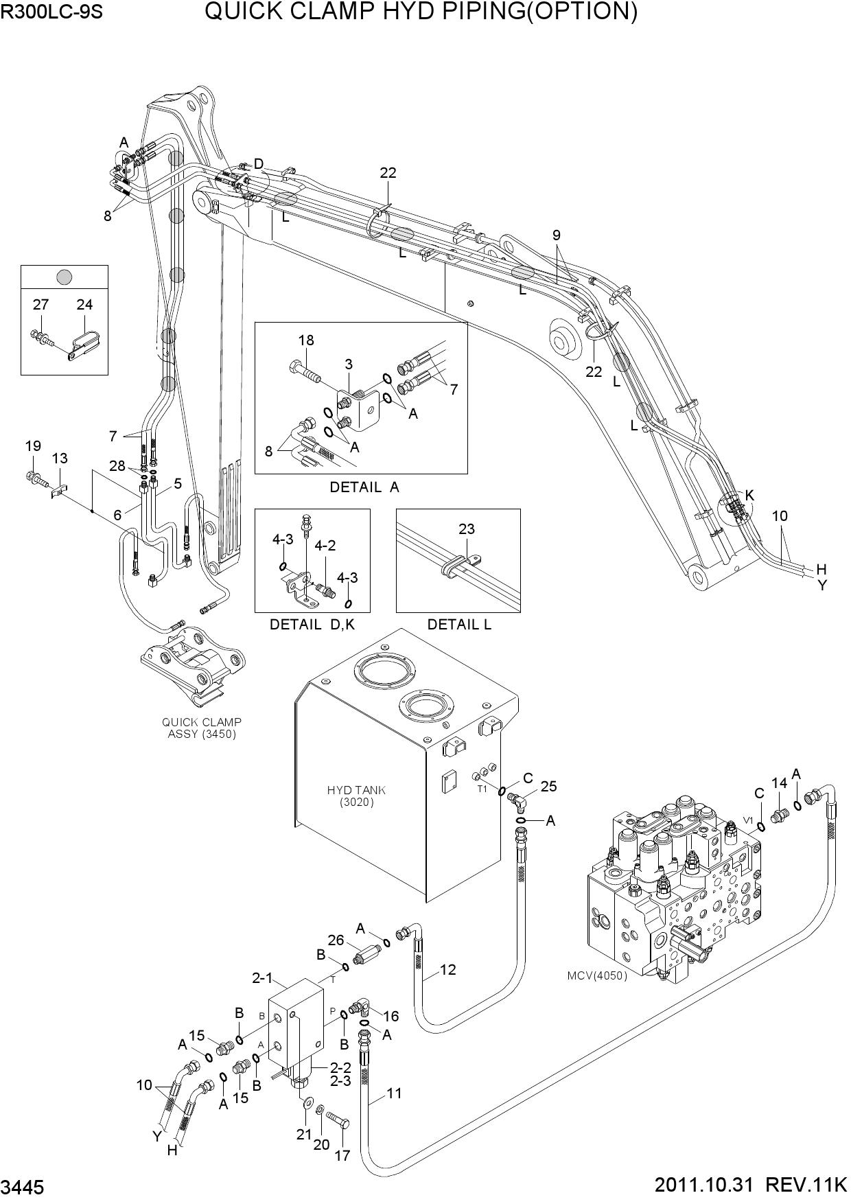 QUICK CLAMP HYD PIPING(OPTION)