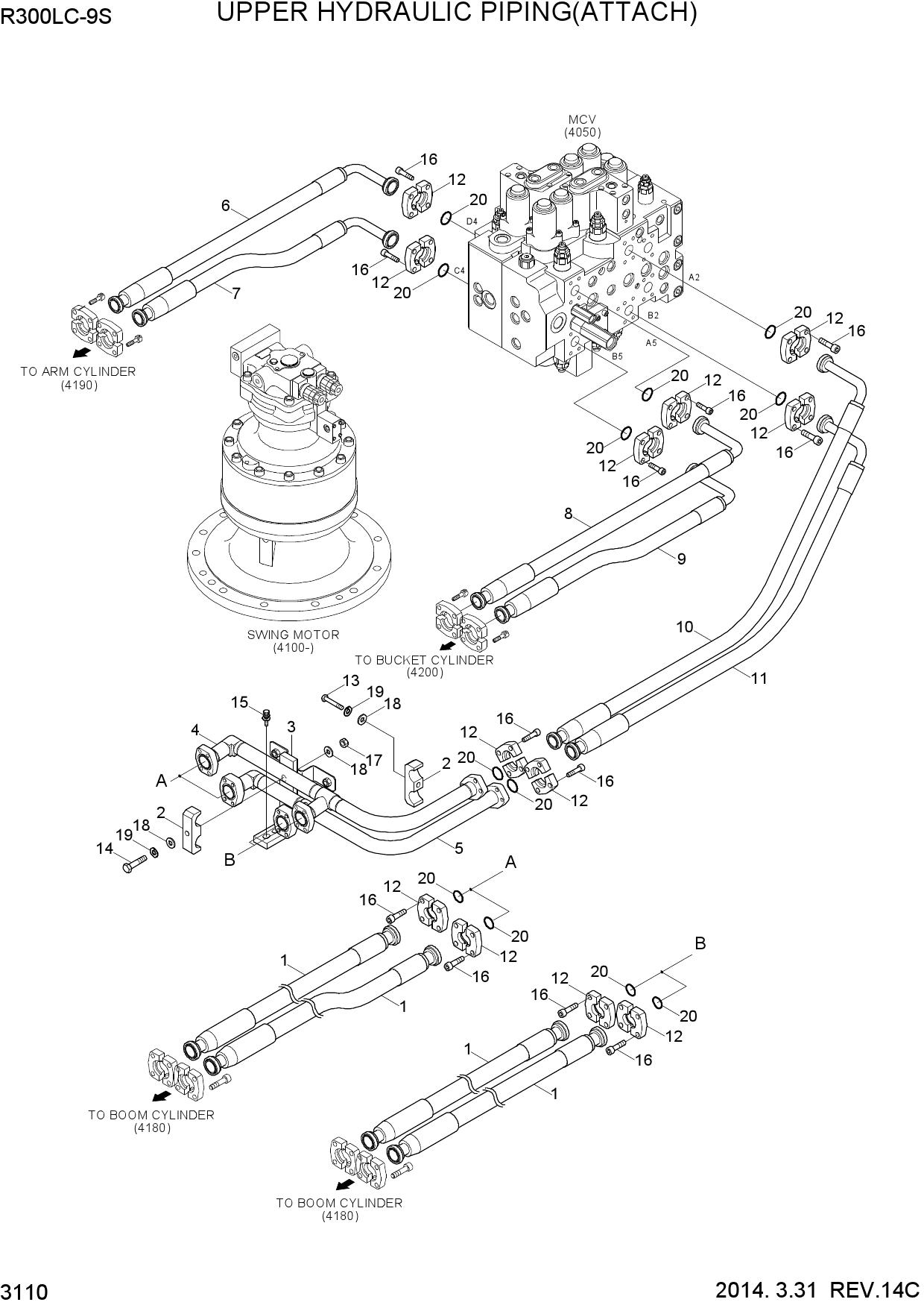 UPPER HYDRAULIC PIPING(ATTACH)