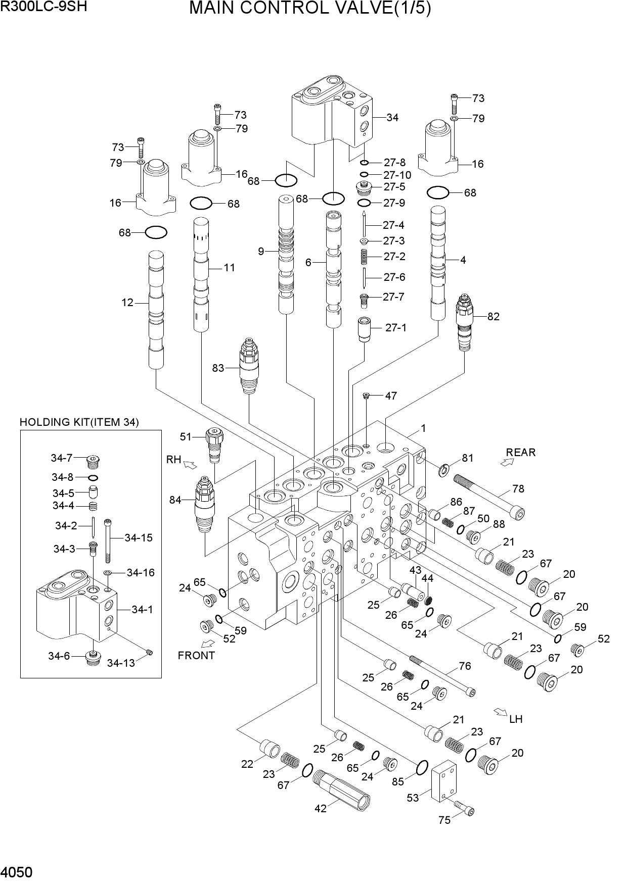 MAIN CONTROL VALVE(1/5, -#0164)