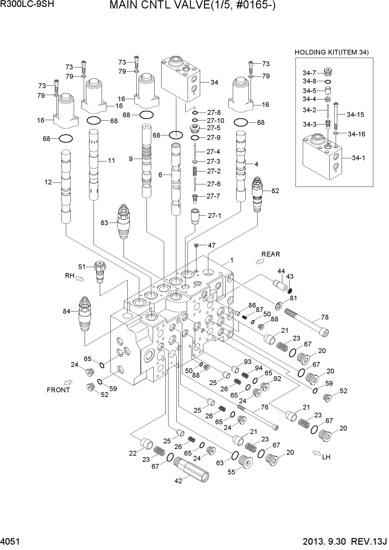 MAIN CONTROL VALVE(1/5, #0165-)