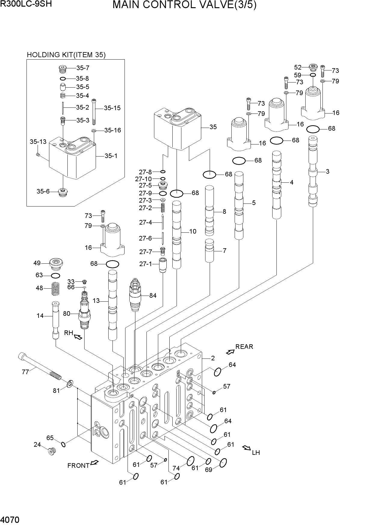 MAIN CONTROL VALVE(3/5, -#0164)
