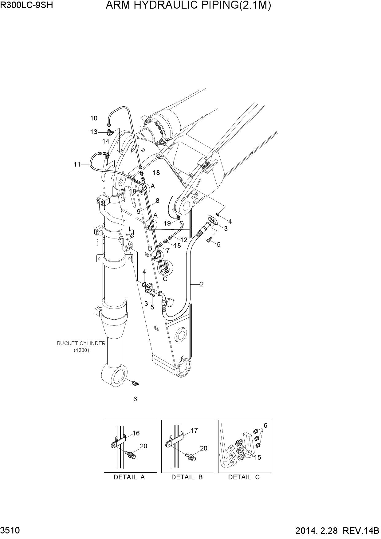 ARM HYDRAULIC PIPING(2.1M)