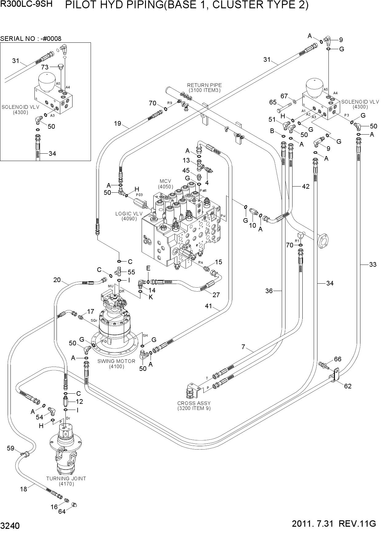 PILOT HYD PIPING(BASE 1, CLUSTER TYPE 2)
