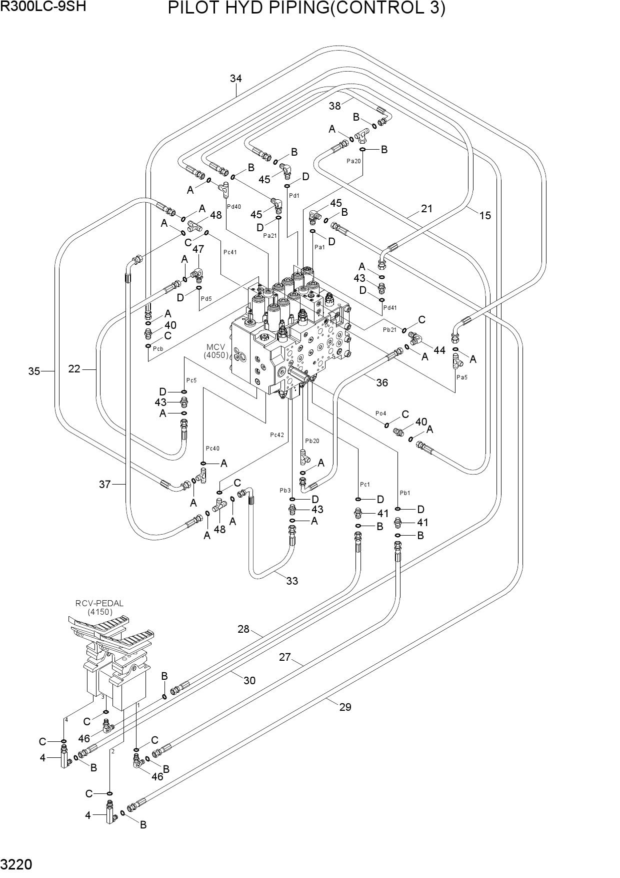 PILOT HYD PIPING(CONTROL 3)