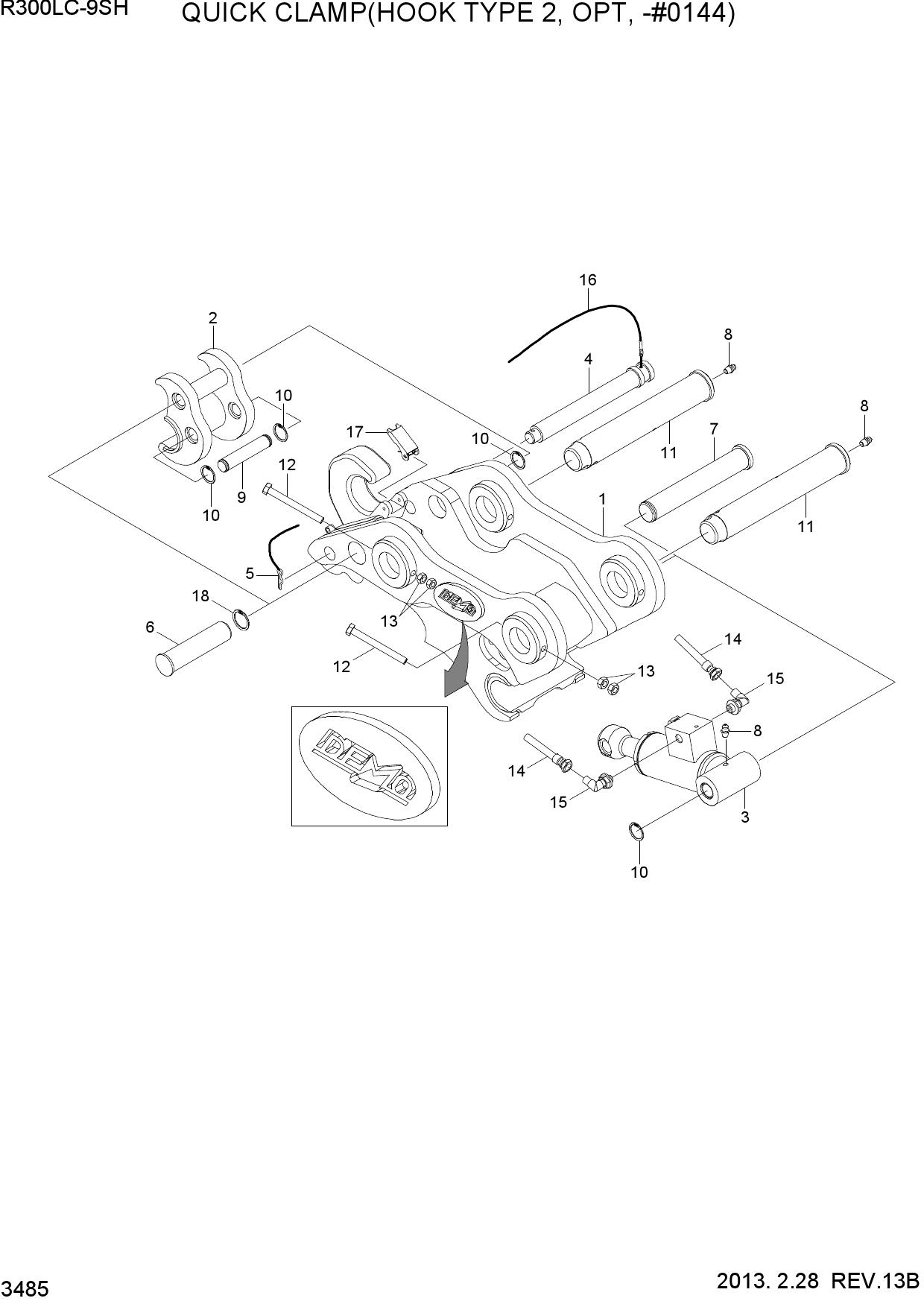 QUICK CLAMP(HOOK TYPE 2, OPT, -#0144)