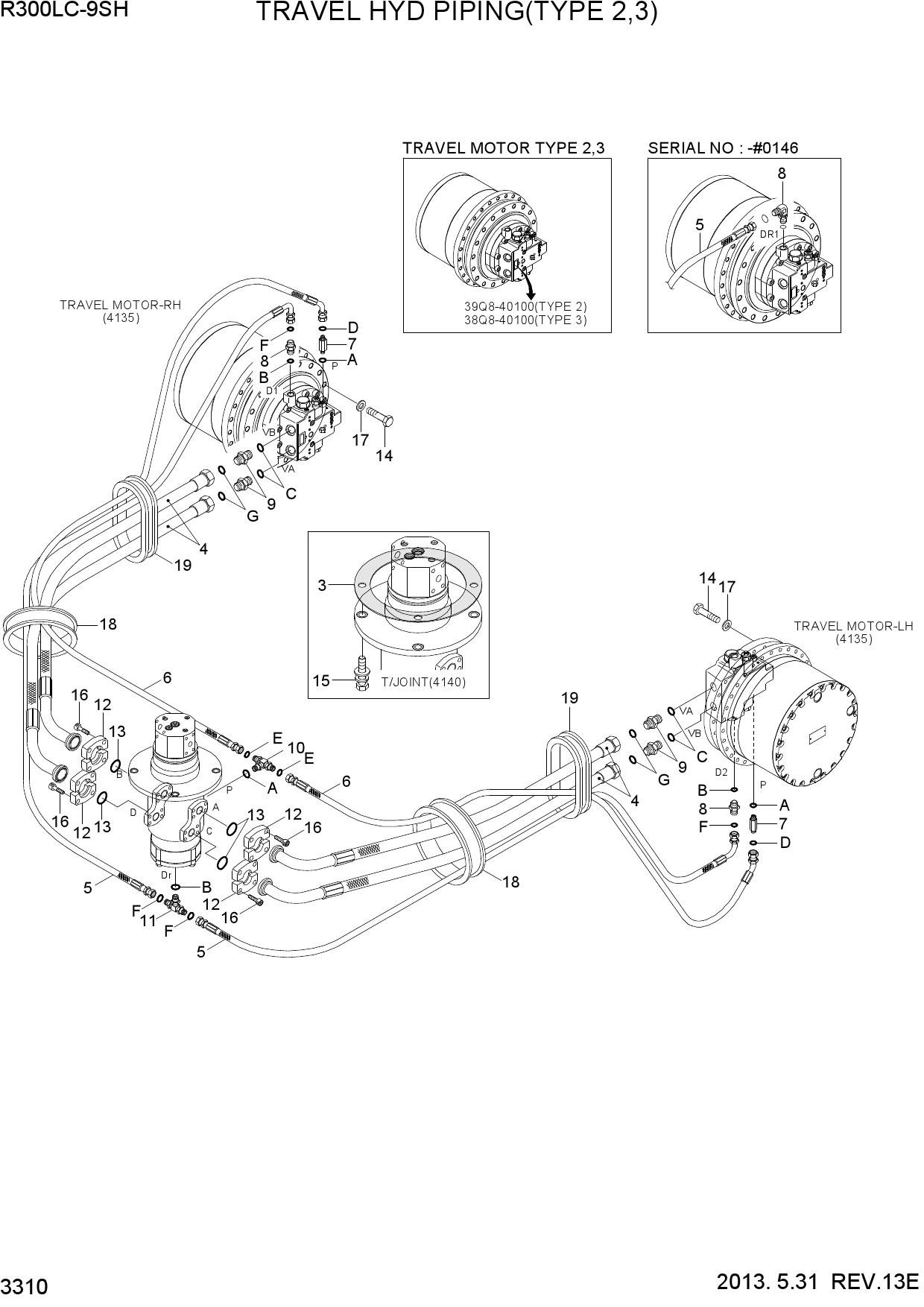 TRAVEL HYD PIPING(TYPE 2,3)