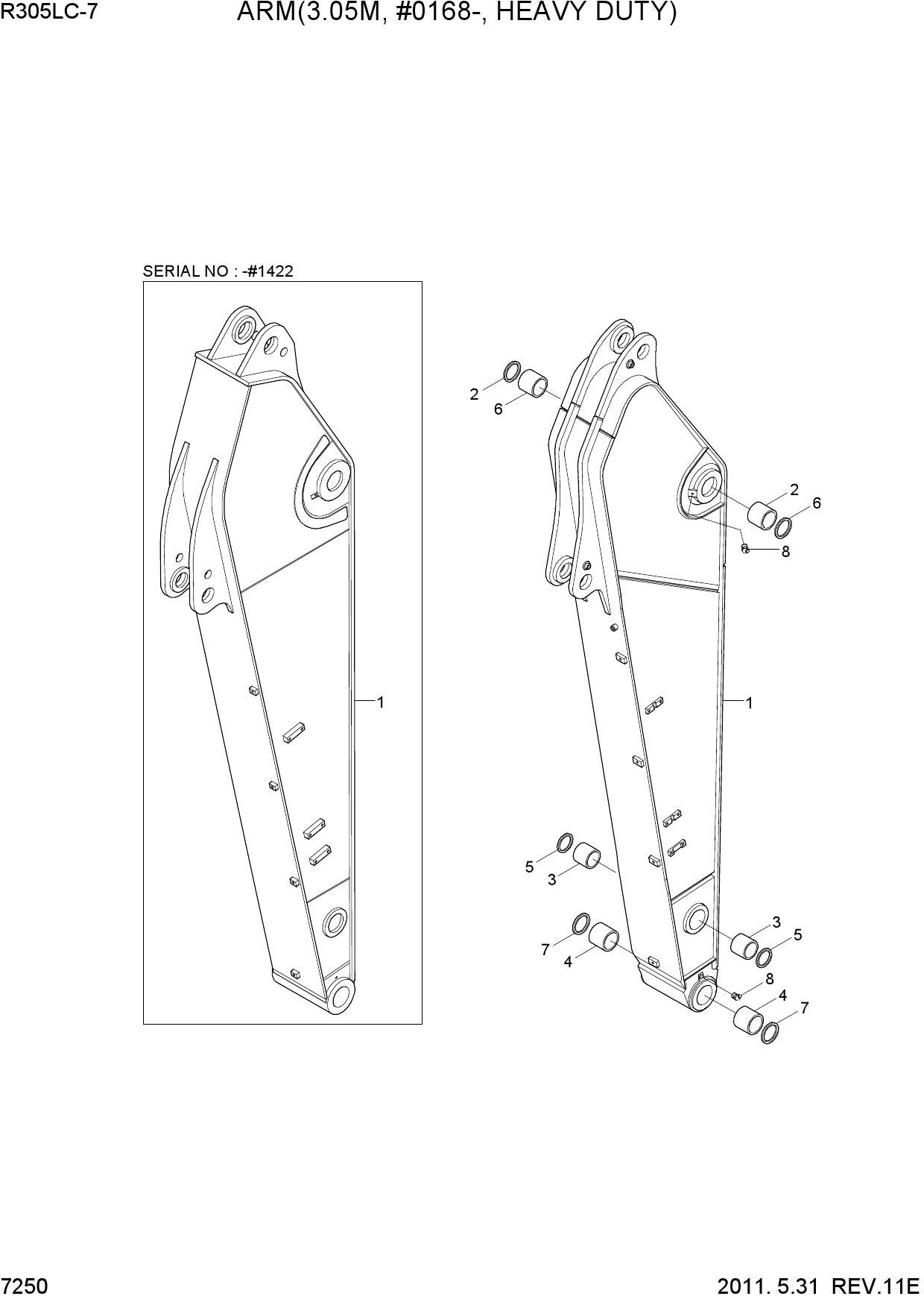 ARM(3.05M, #0168-, HEAVY DUTY)