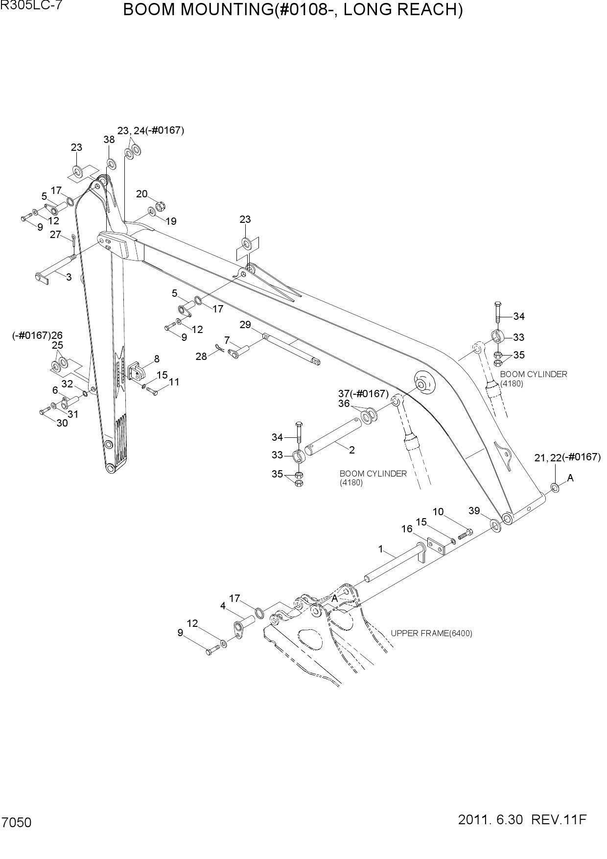 BOOM MOUNTING(#0108-, LONG REACH)